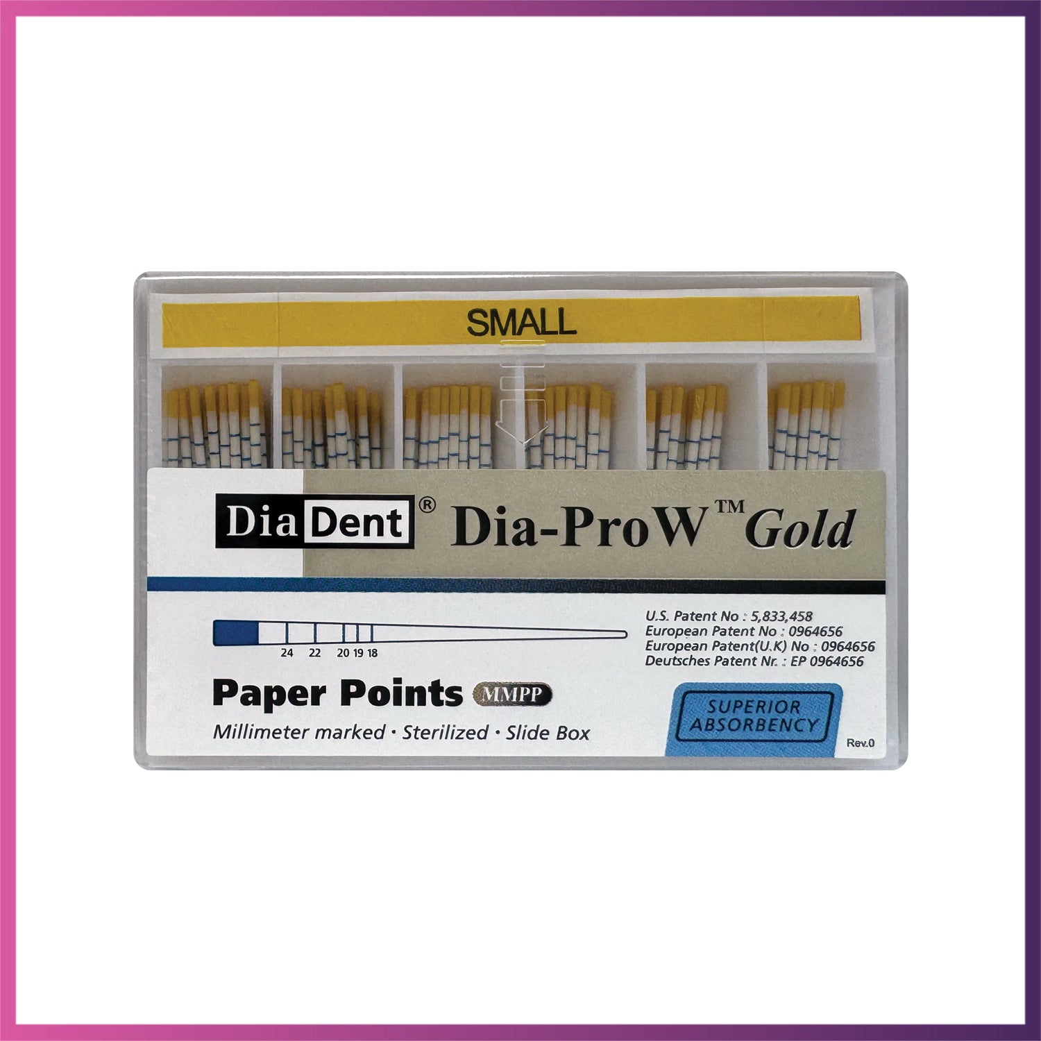 DiaDent Paper Points - Dia-Pro W Gold