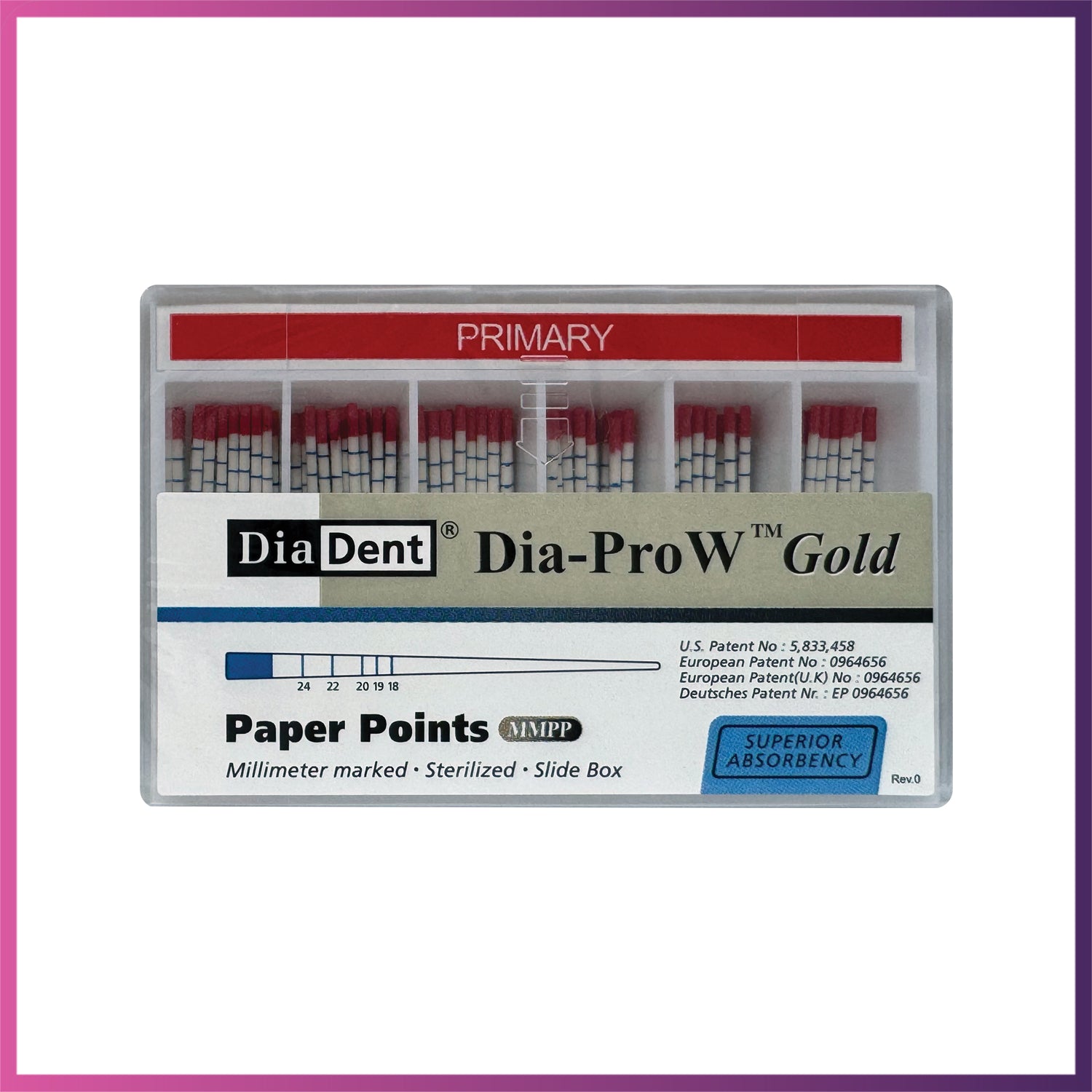 DiaDent Paper Points - Dia-Pro W Gold