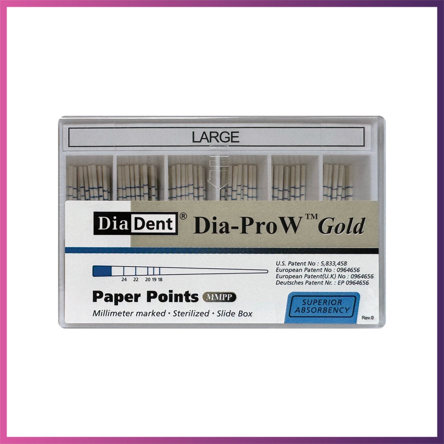 DiaDent Paper Points - Dia-Pro W Gold