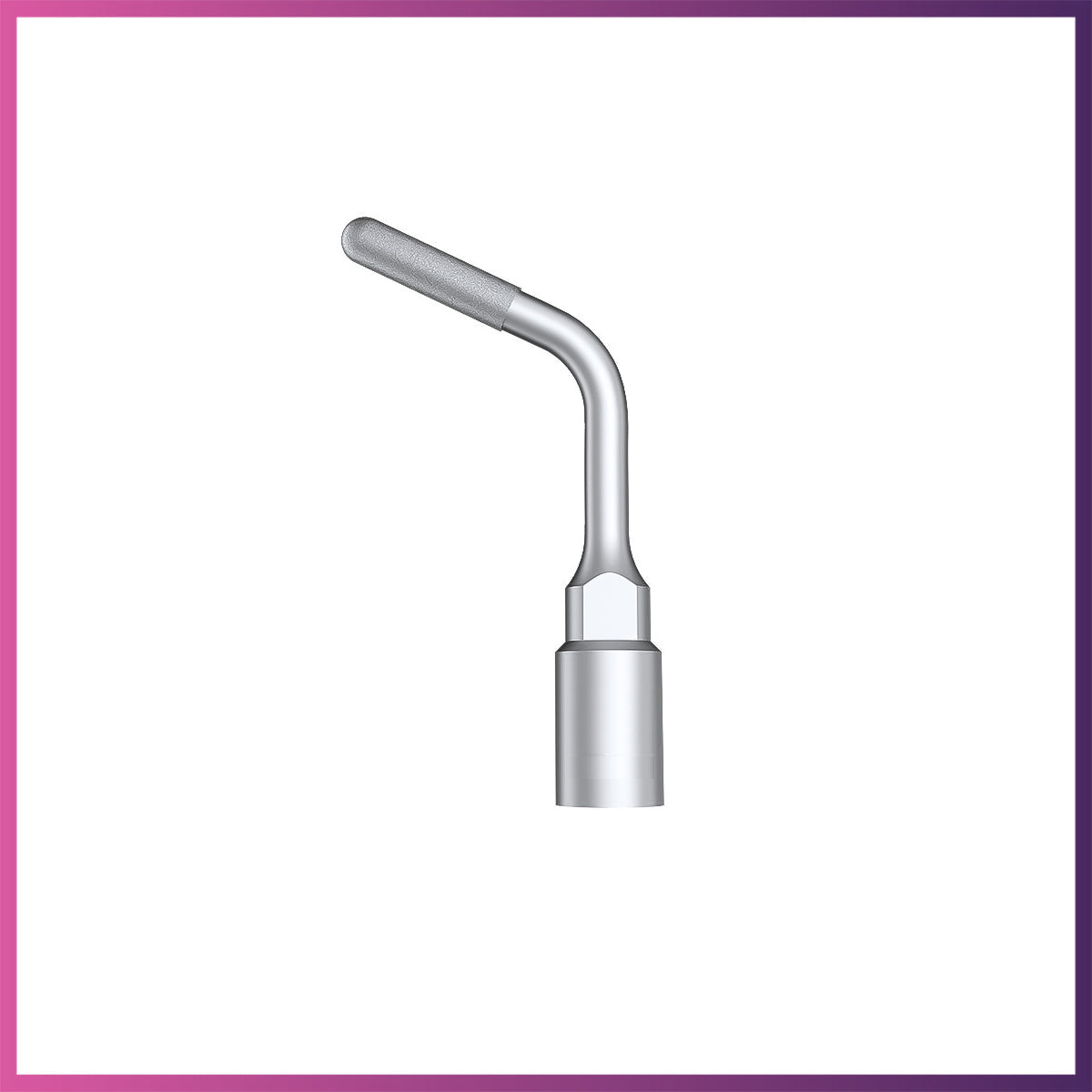 A silver-colored ultrasonic surgery tip designed for sinus lift procedures.