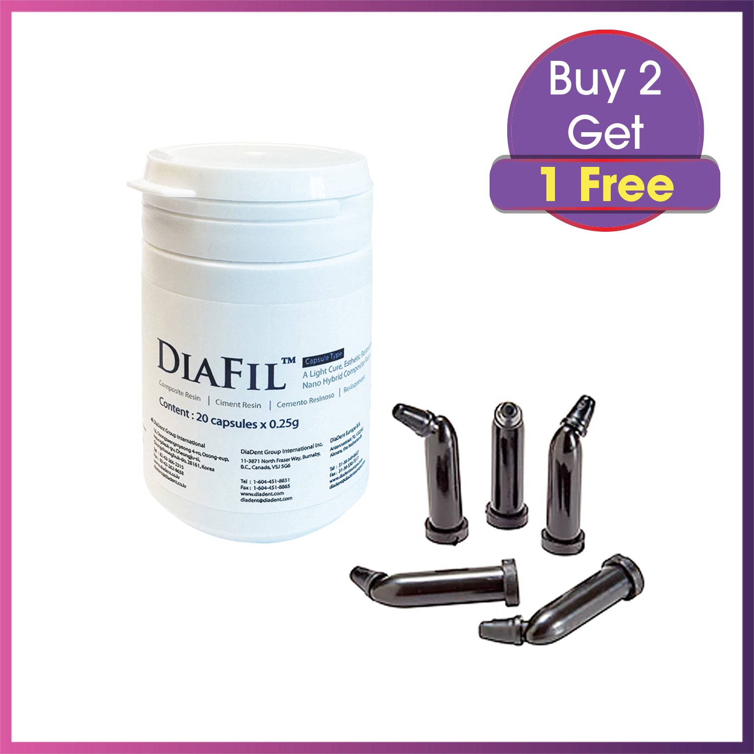 DiaDent DiaFil Light-Cured Nanohybrid Composite