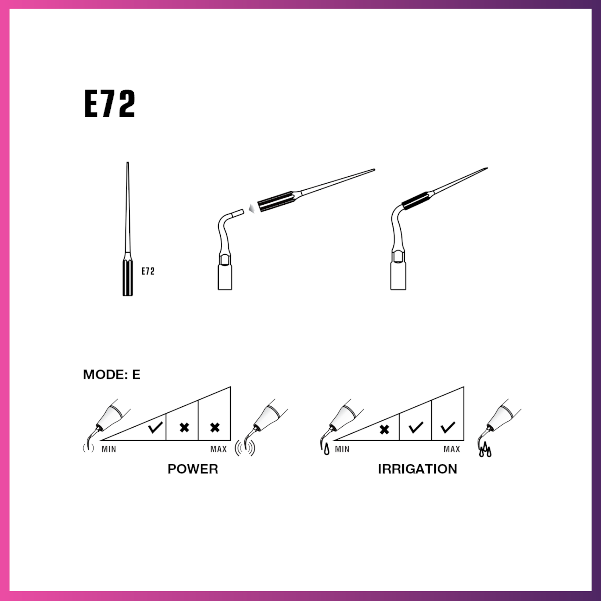 Woodpecker / DTE Ultrasonic Scaler Tip - E72