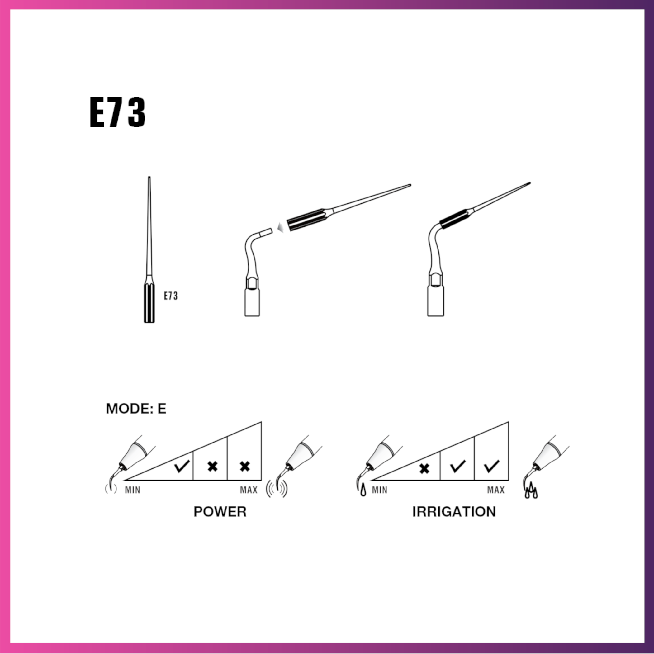 Woodpecker / DTE Ultrasonic Scaler Tip - E73