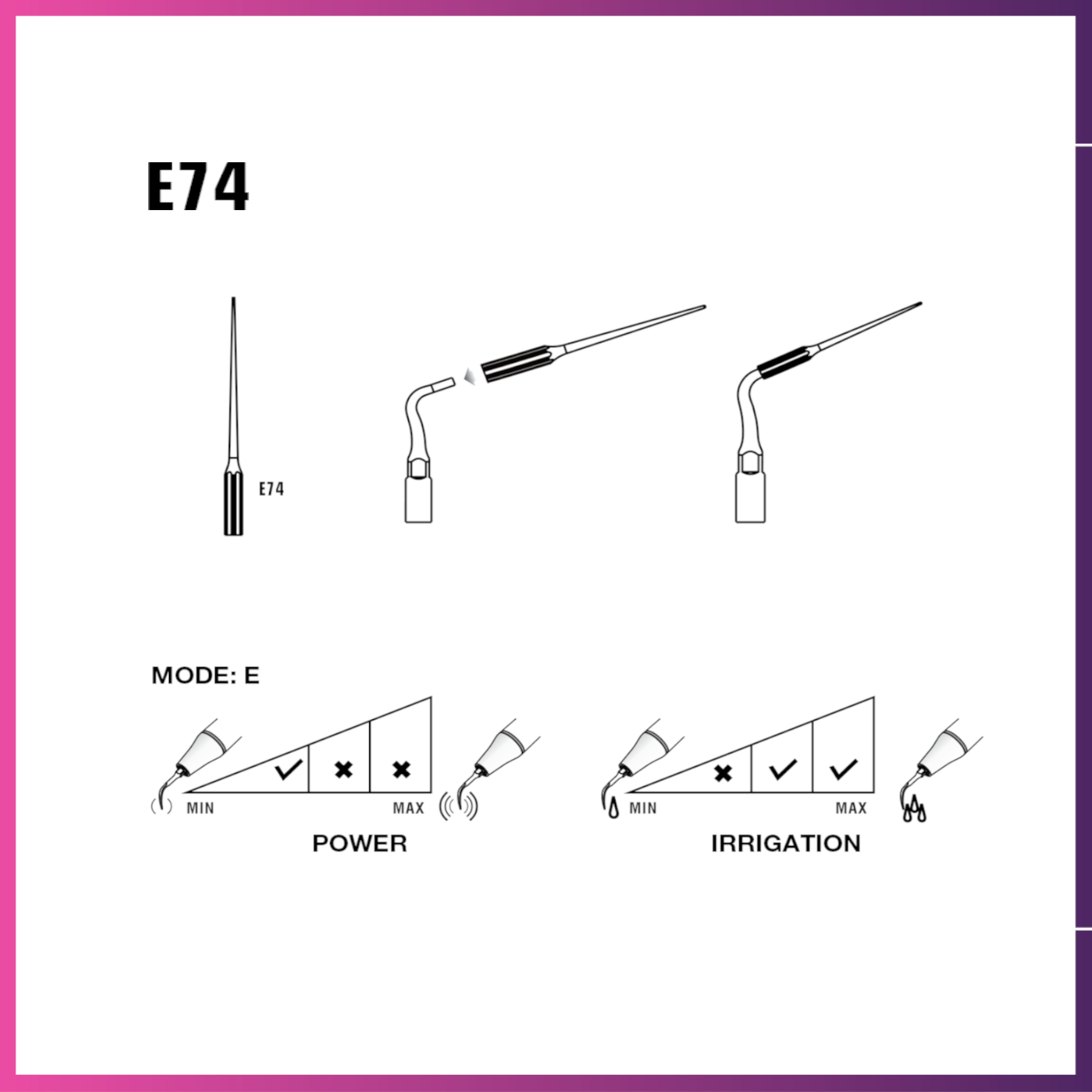 Woodpecker / DTE Ultrasonic Scaler Tip - E74