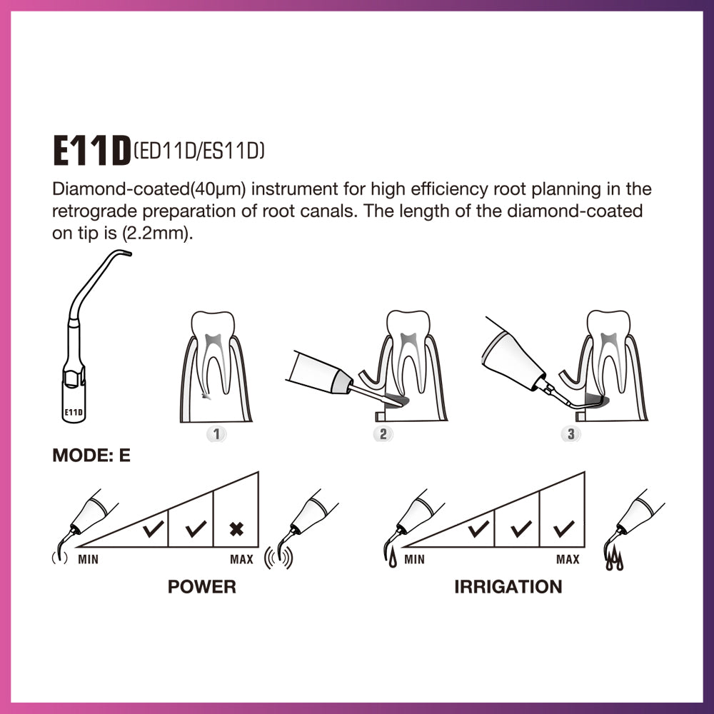 Pointe d'endodontie Woodpecker / DTE - ED6