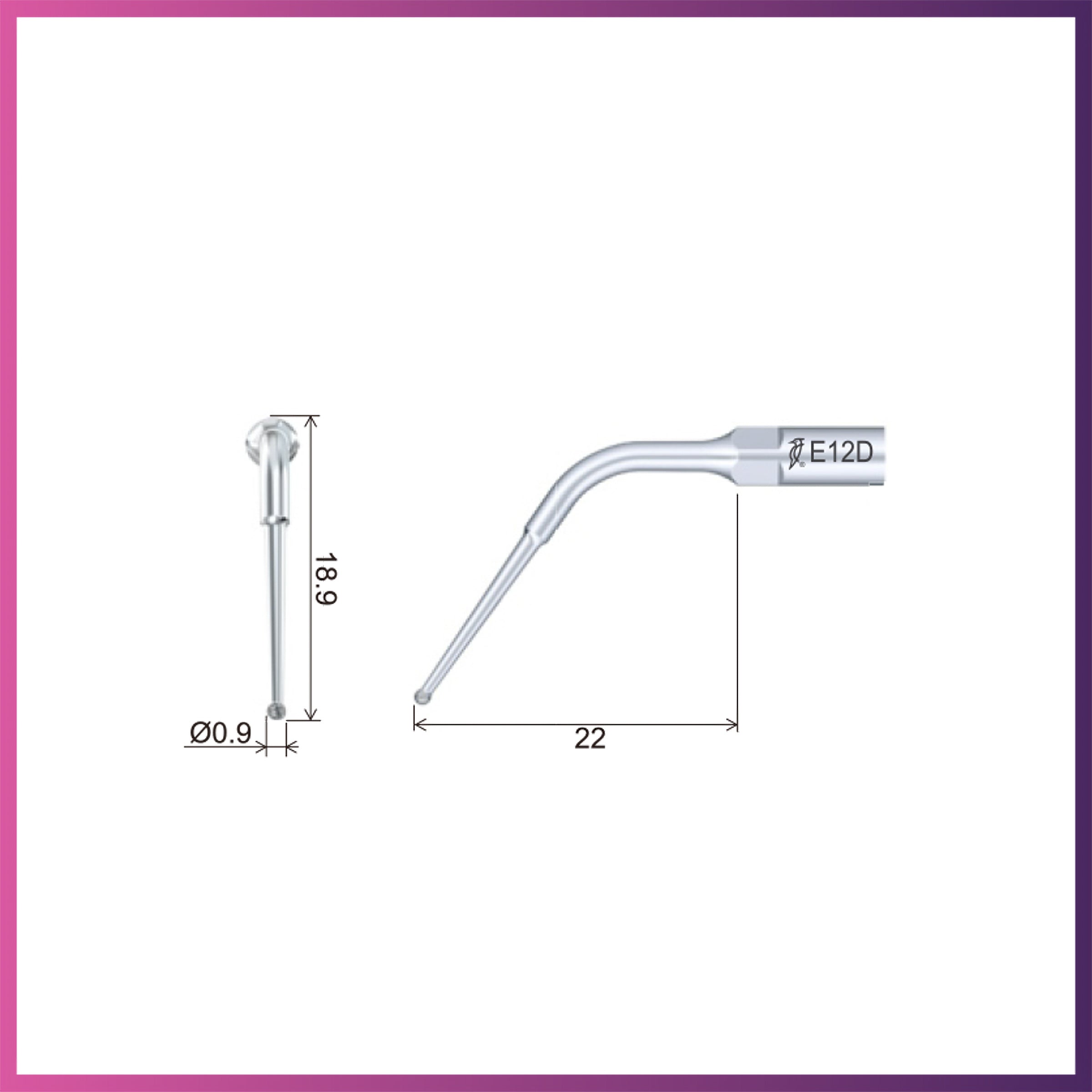 Pointe d'endodontie Woodpecker / DTE - ED12D