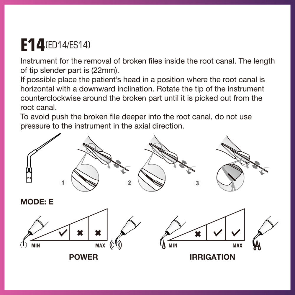 Pointe d'endodontie Woodpecker / DTE - ED6