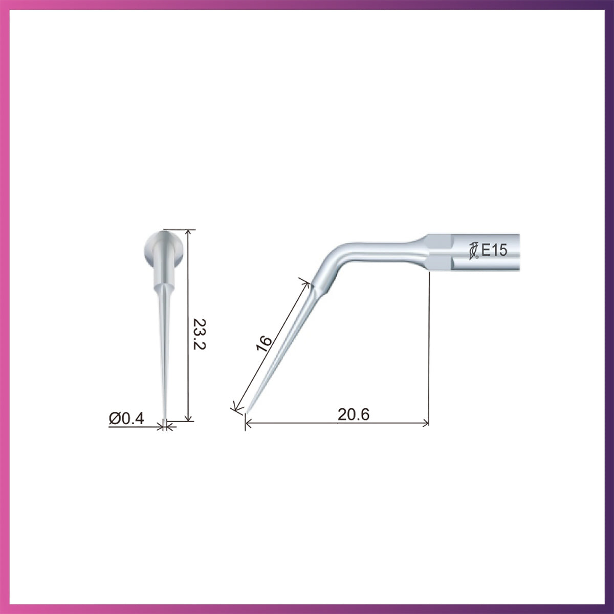 Pointe d'endodontie Woodpecker / DTE - ED15