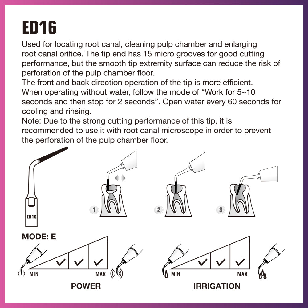 Punta endodóntica Woodpecker/DTE - ED15