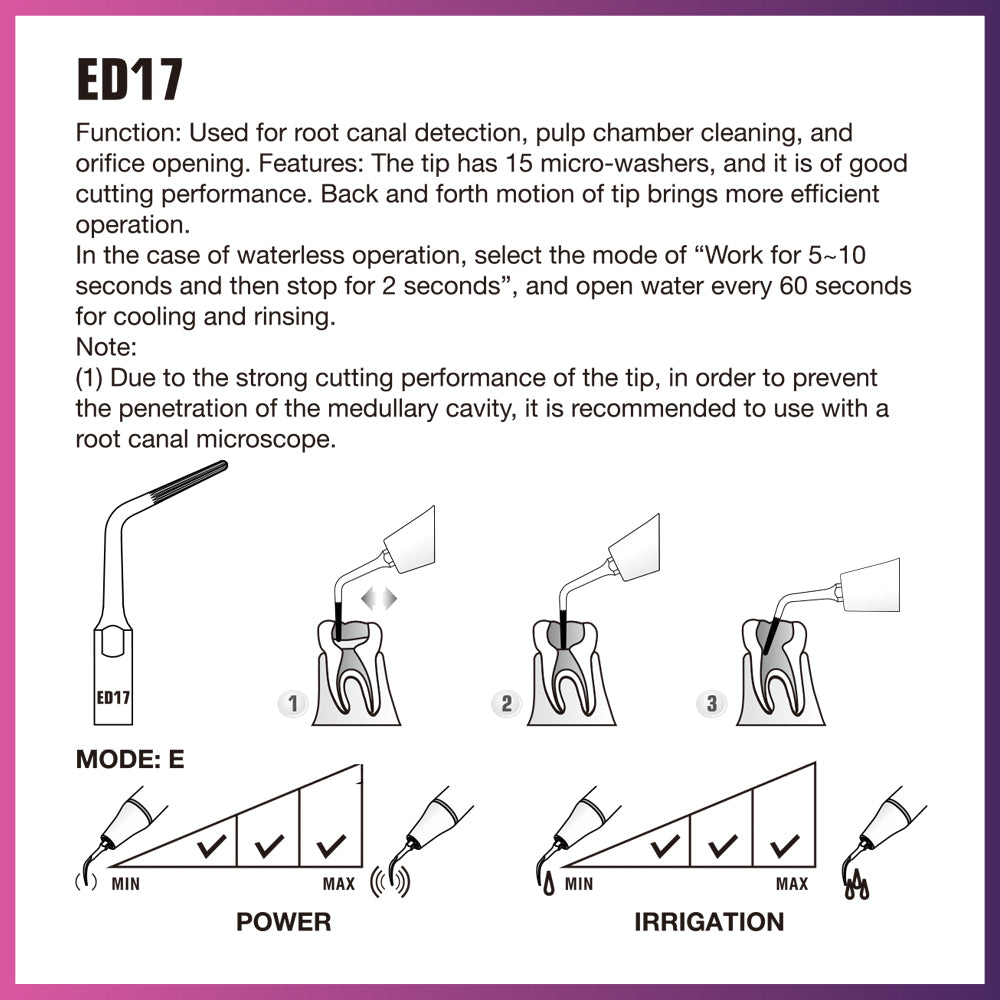 Punta endodóntica Woodpecker/DTE - ED15