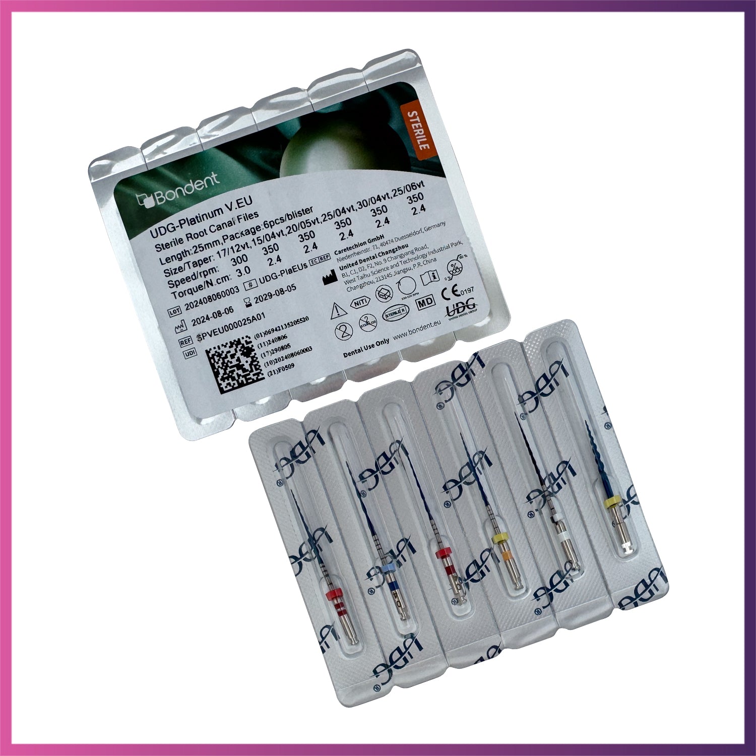M3-Platinium V.EU™ -  Pre-Sterilized Rotary Files