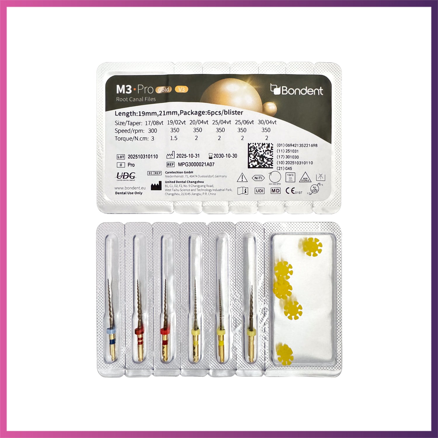 M3-Pro Gold™ Assortment - Rotary Files