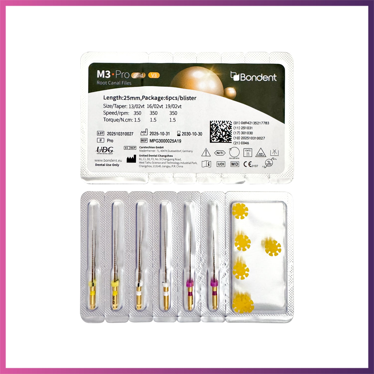 M3-Pro Gold™  - Glide Path Rotary Files