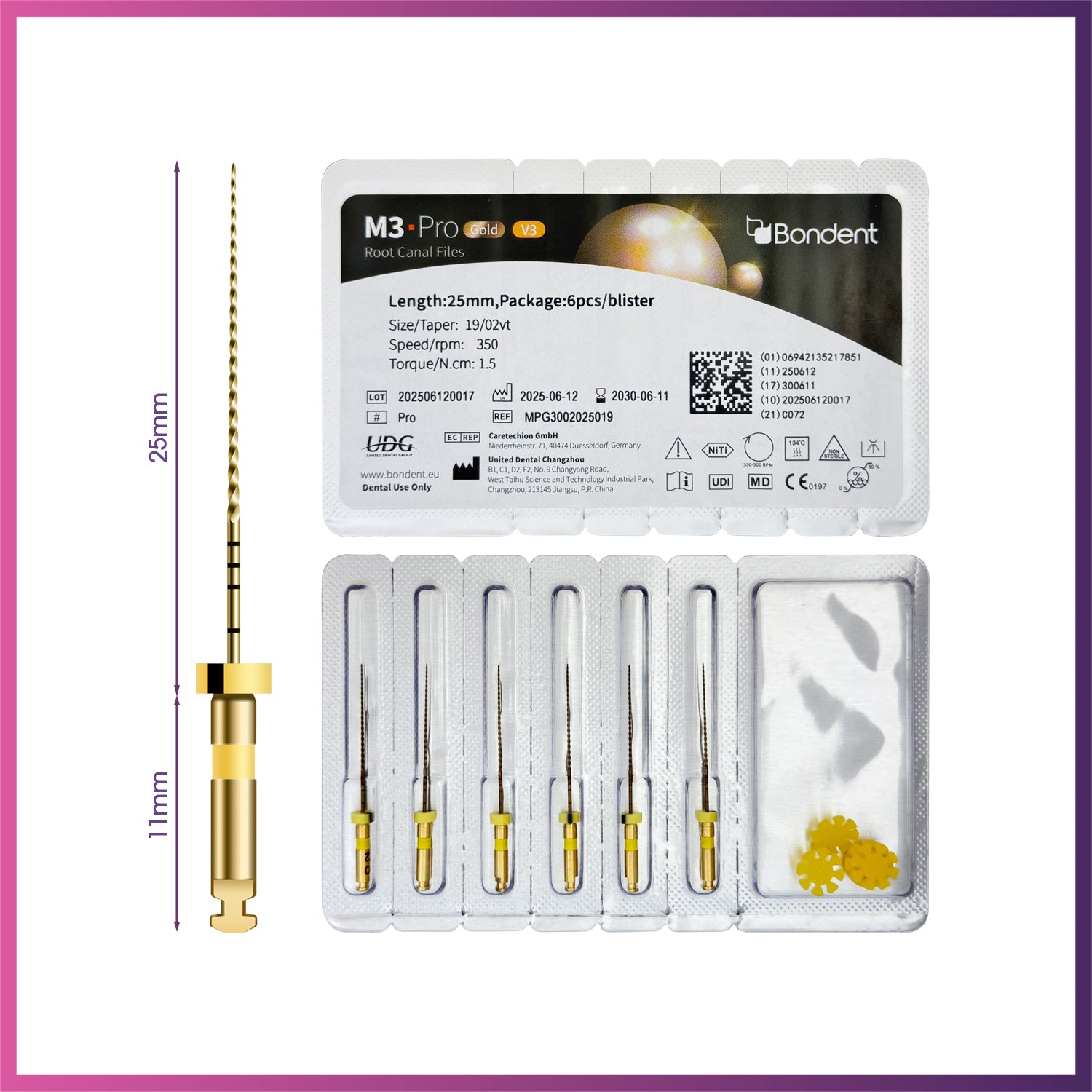 M3-Pro Gold™  - Glide Path Rotary Files