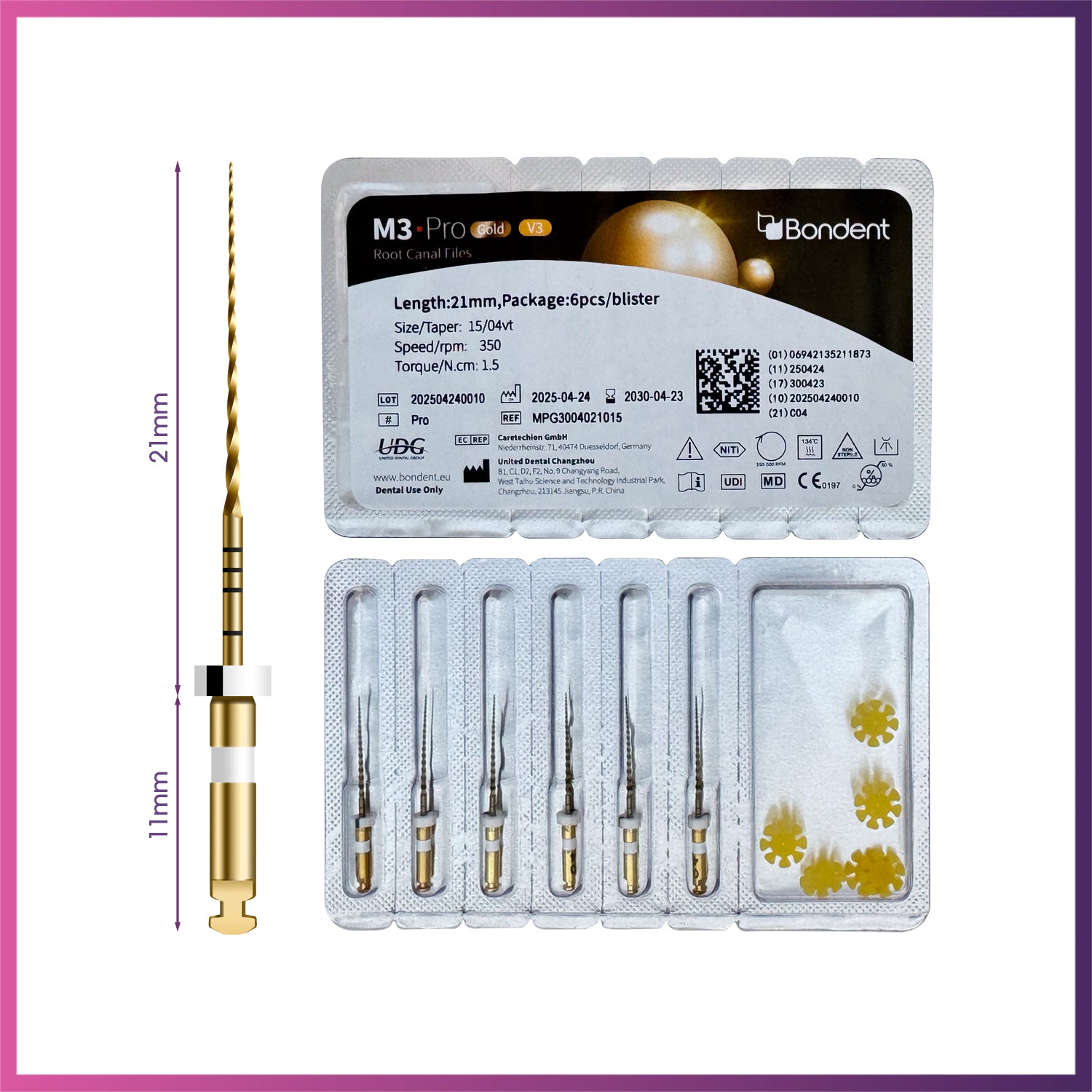 M3-Pro Gold™ - Rotary Files