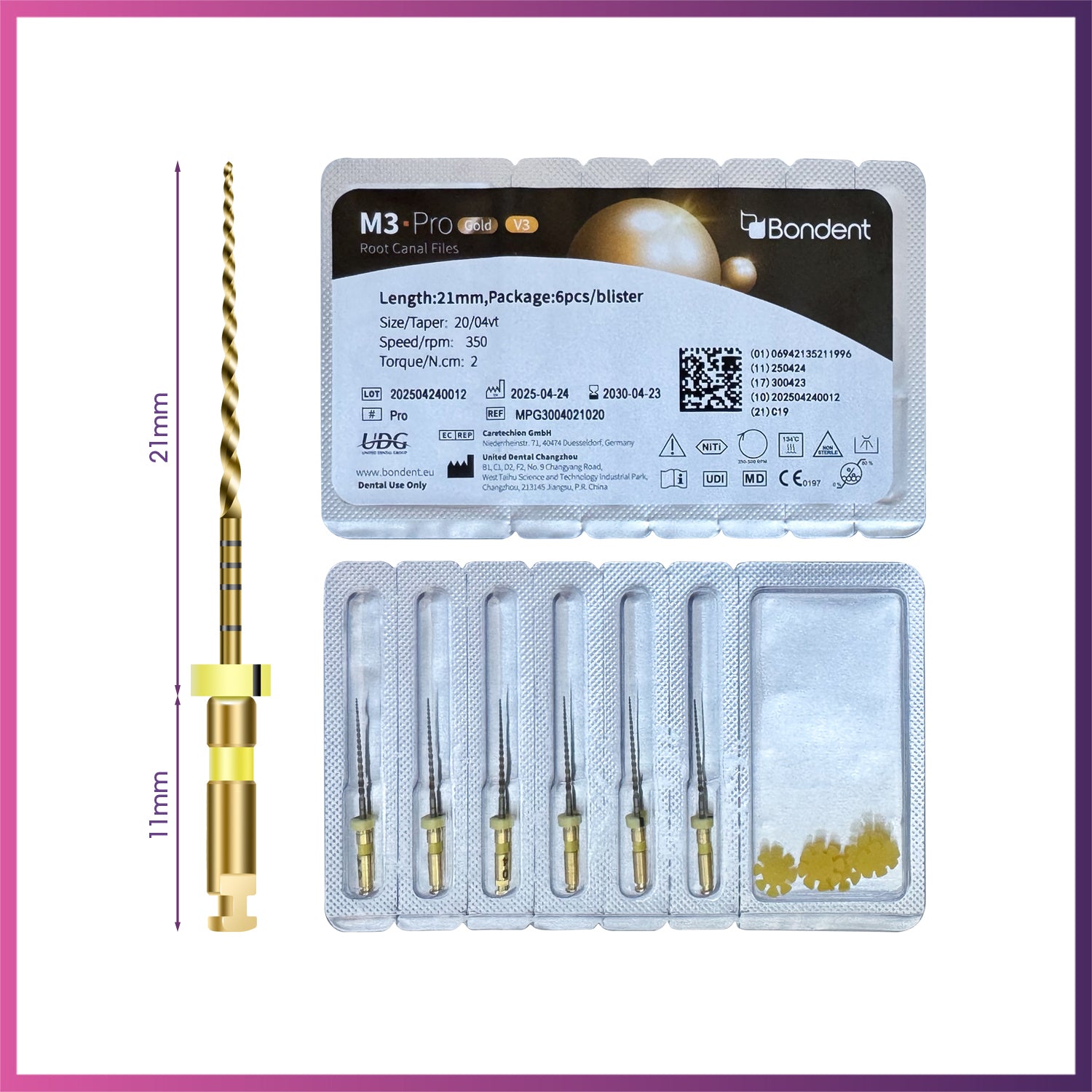 M3-Pro Gold™ - Rotary Files