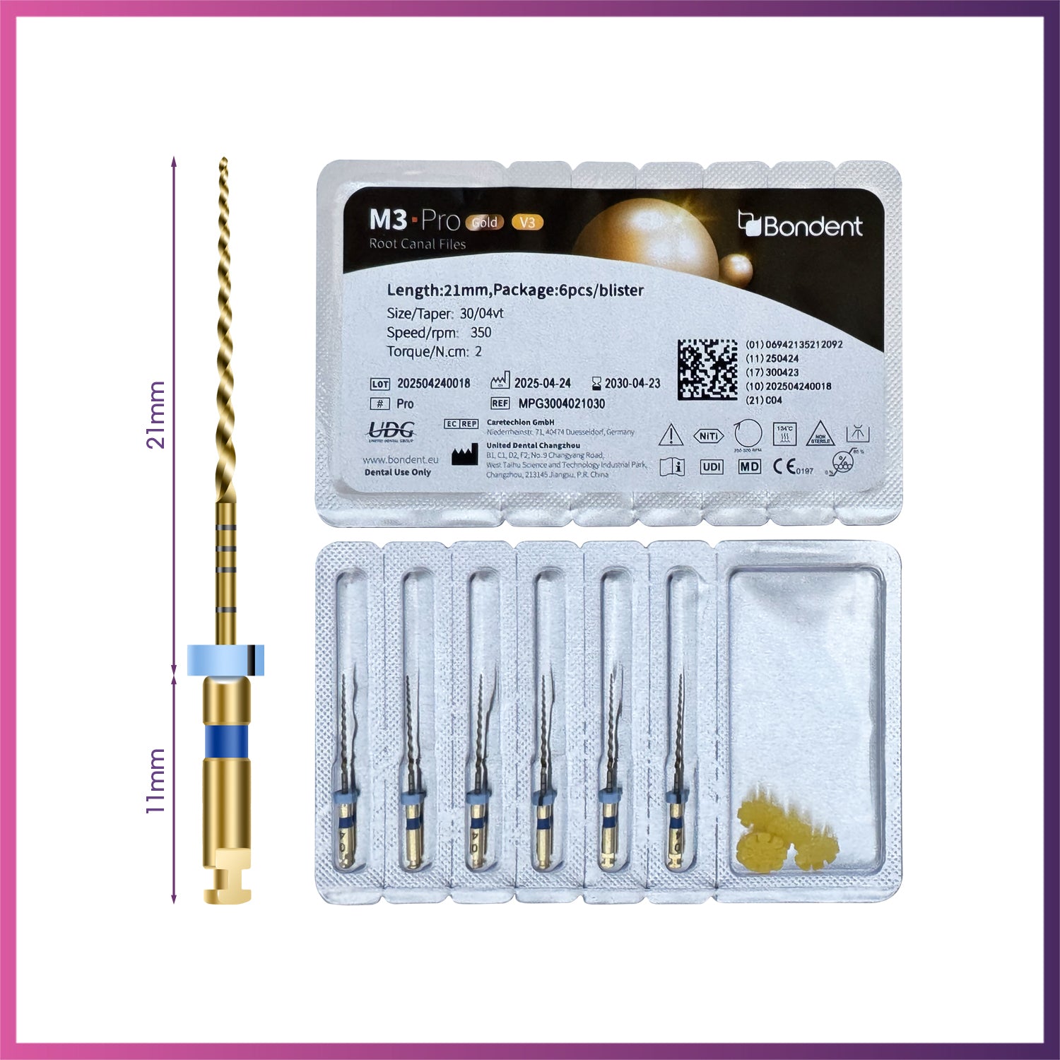 M3-Pro Gold™ - Rotary Files