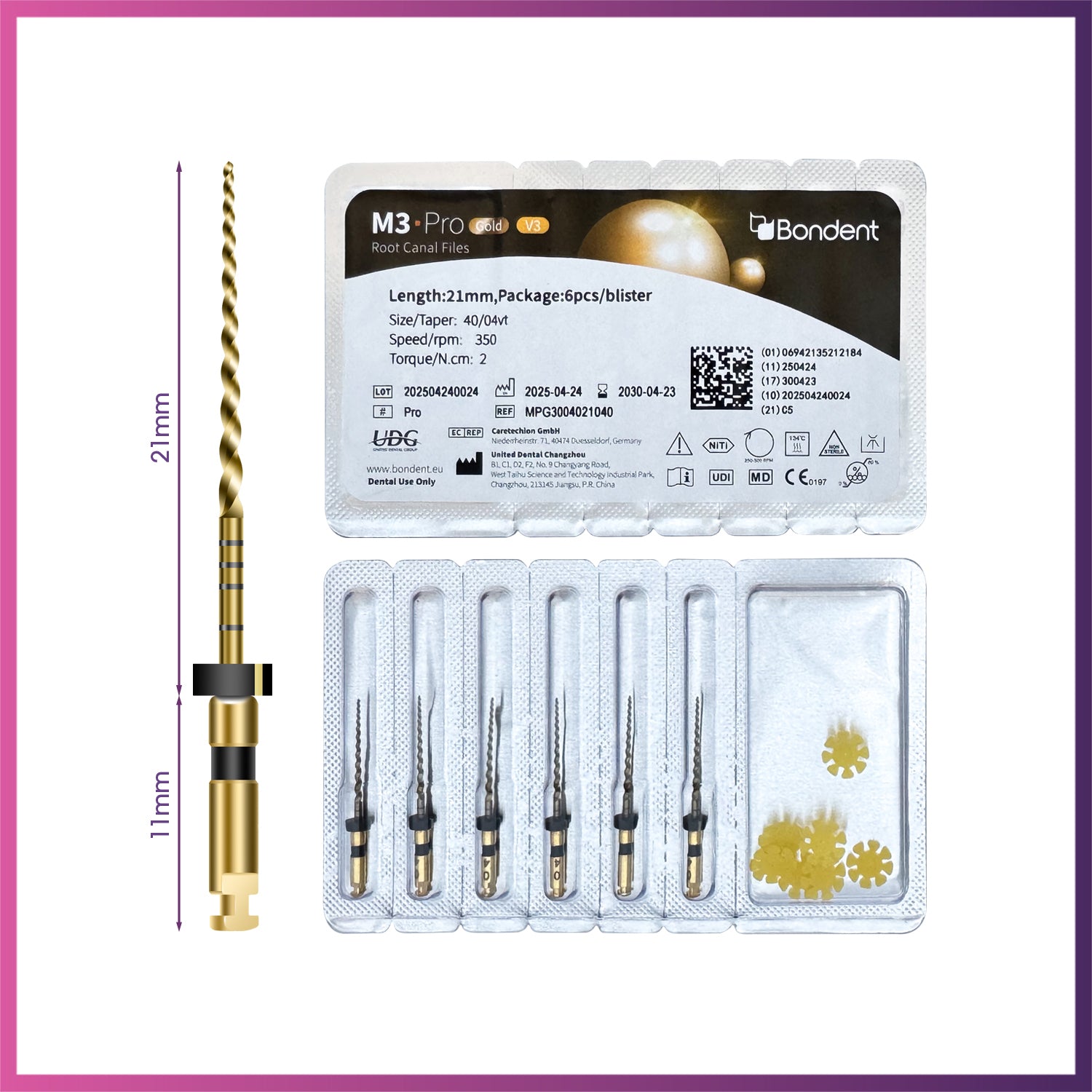 M3-Pro Gold™ - Rotary Files