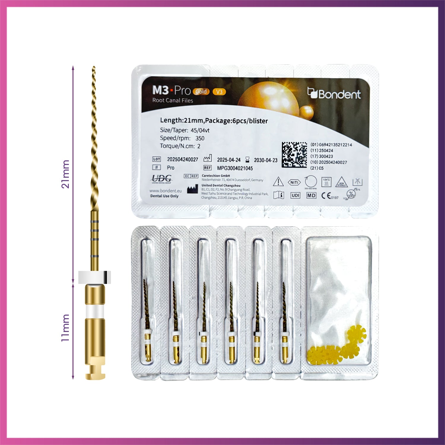 M3-Pro Gold™ - Rotary Files