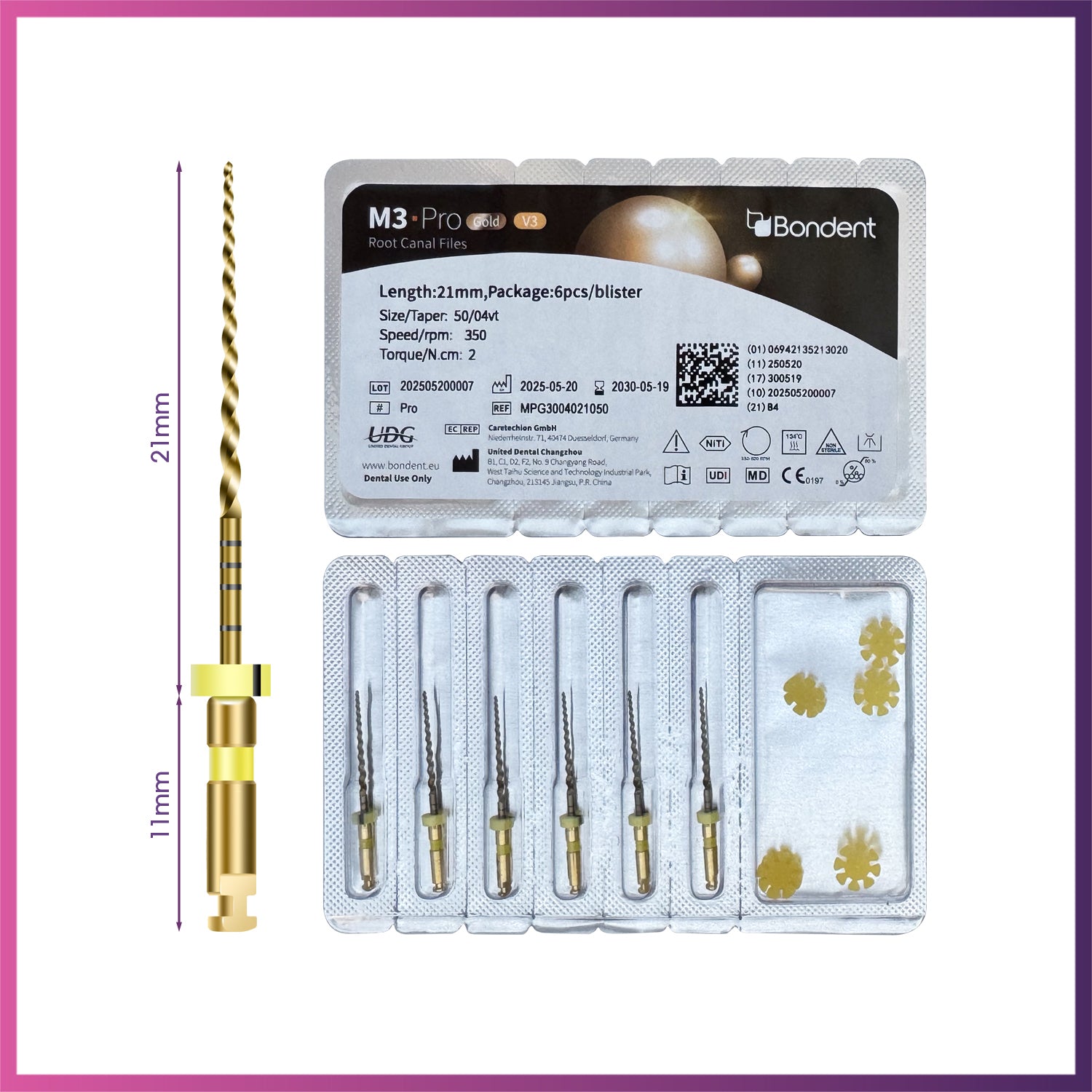 M3-Pro Gold™ - Rotary Files
