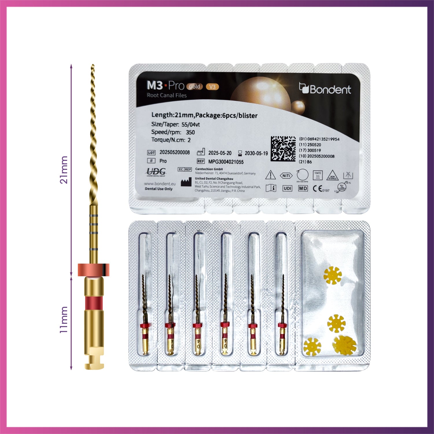 M3-Pro Gold™ - Rotary Files
