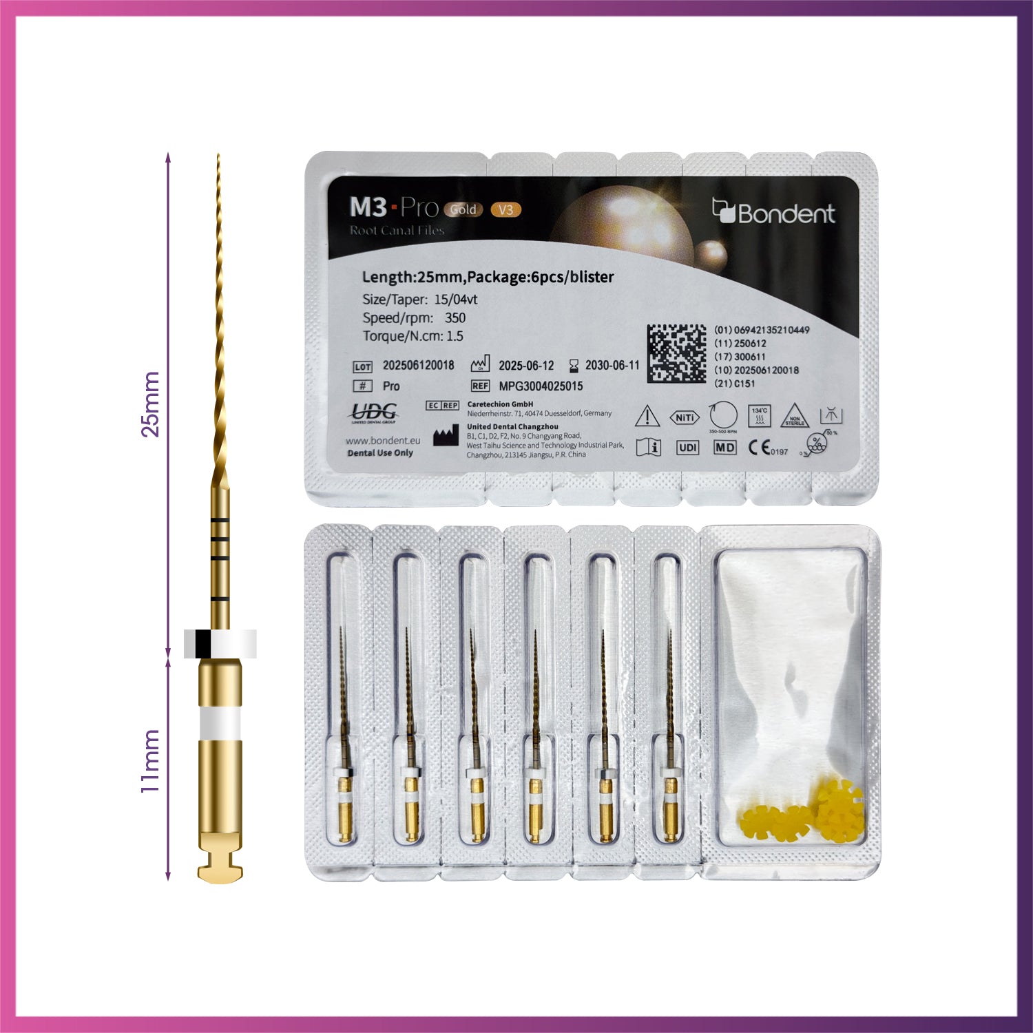 M3-Pro Gold™ - Rotary Files