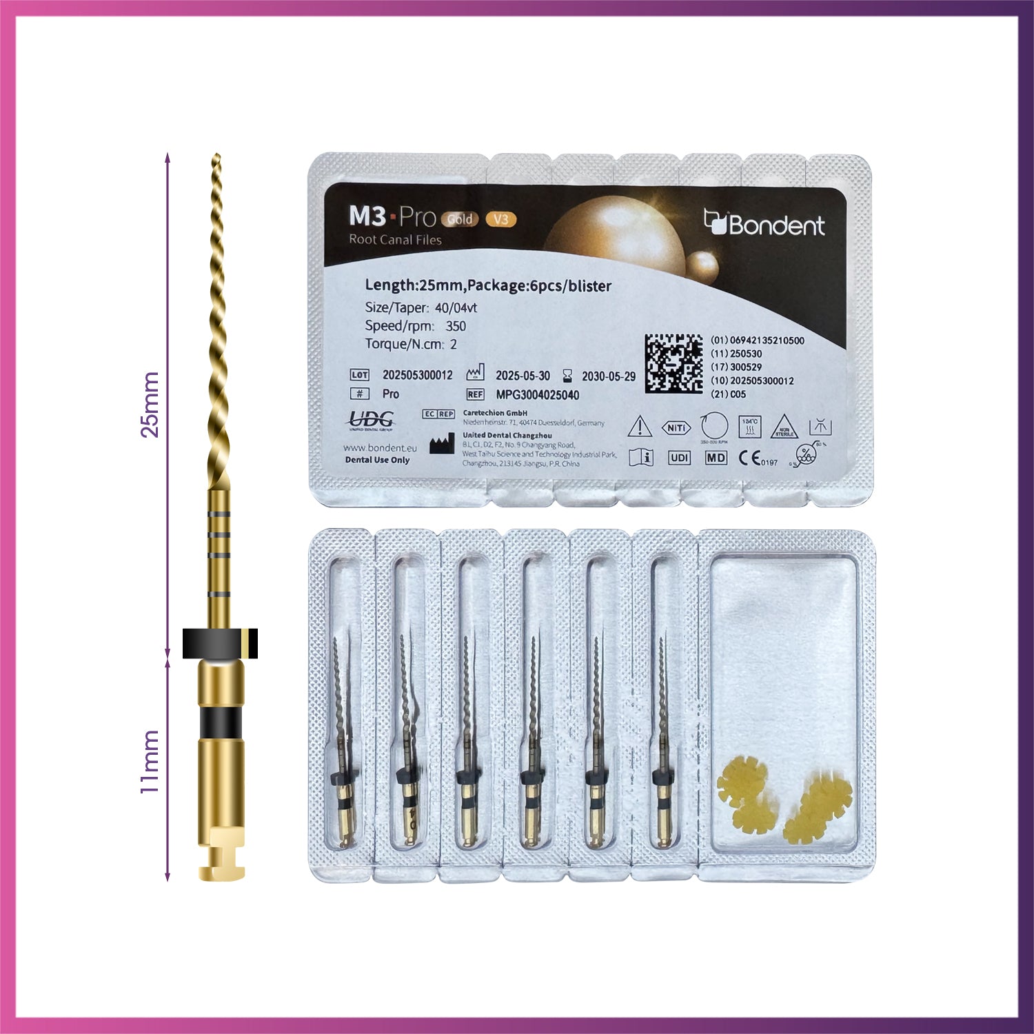 M3-Pro Gold™ - Rotary Files