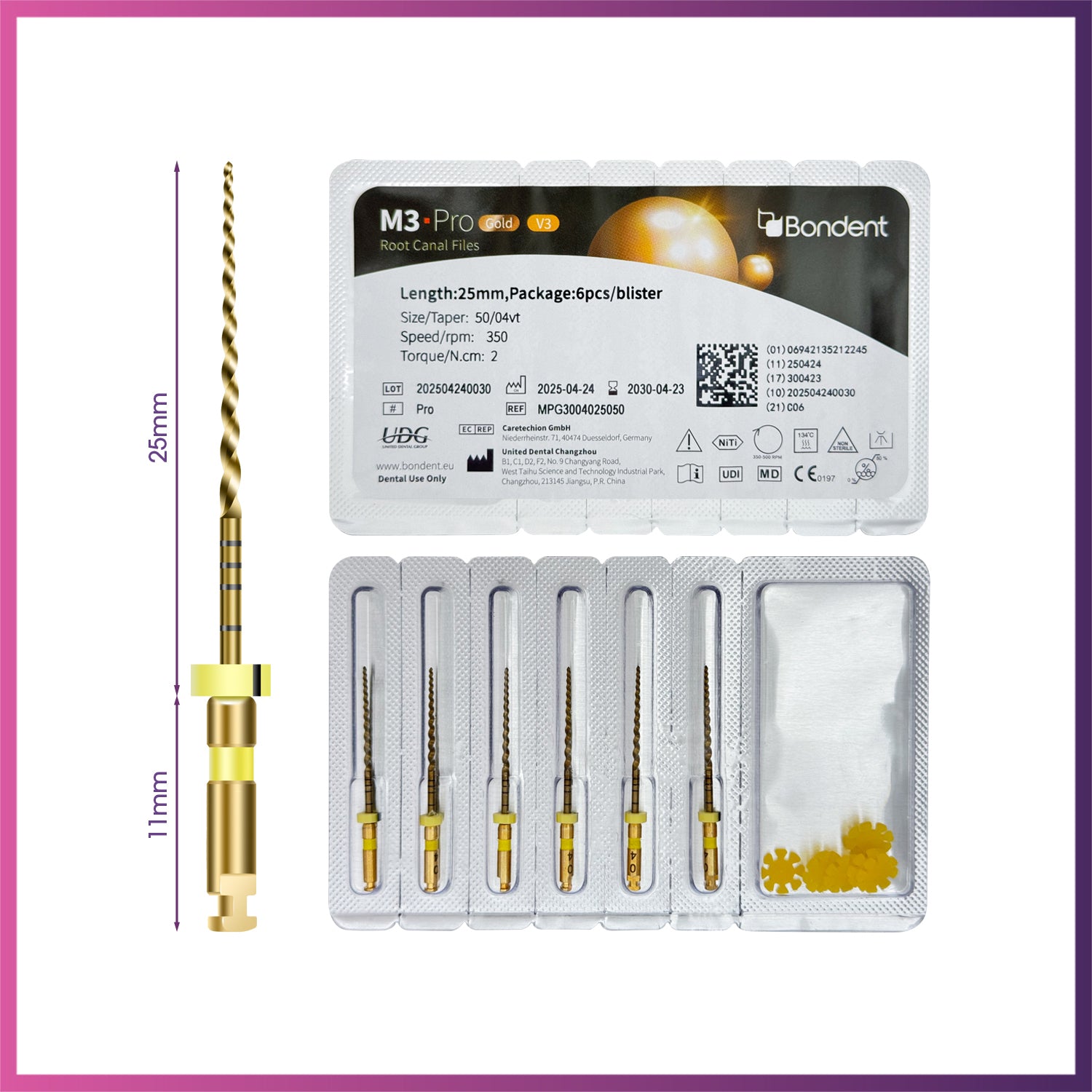 M3-Pro Gold™ - Rotary Files