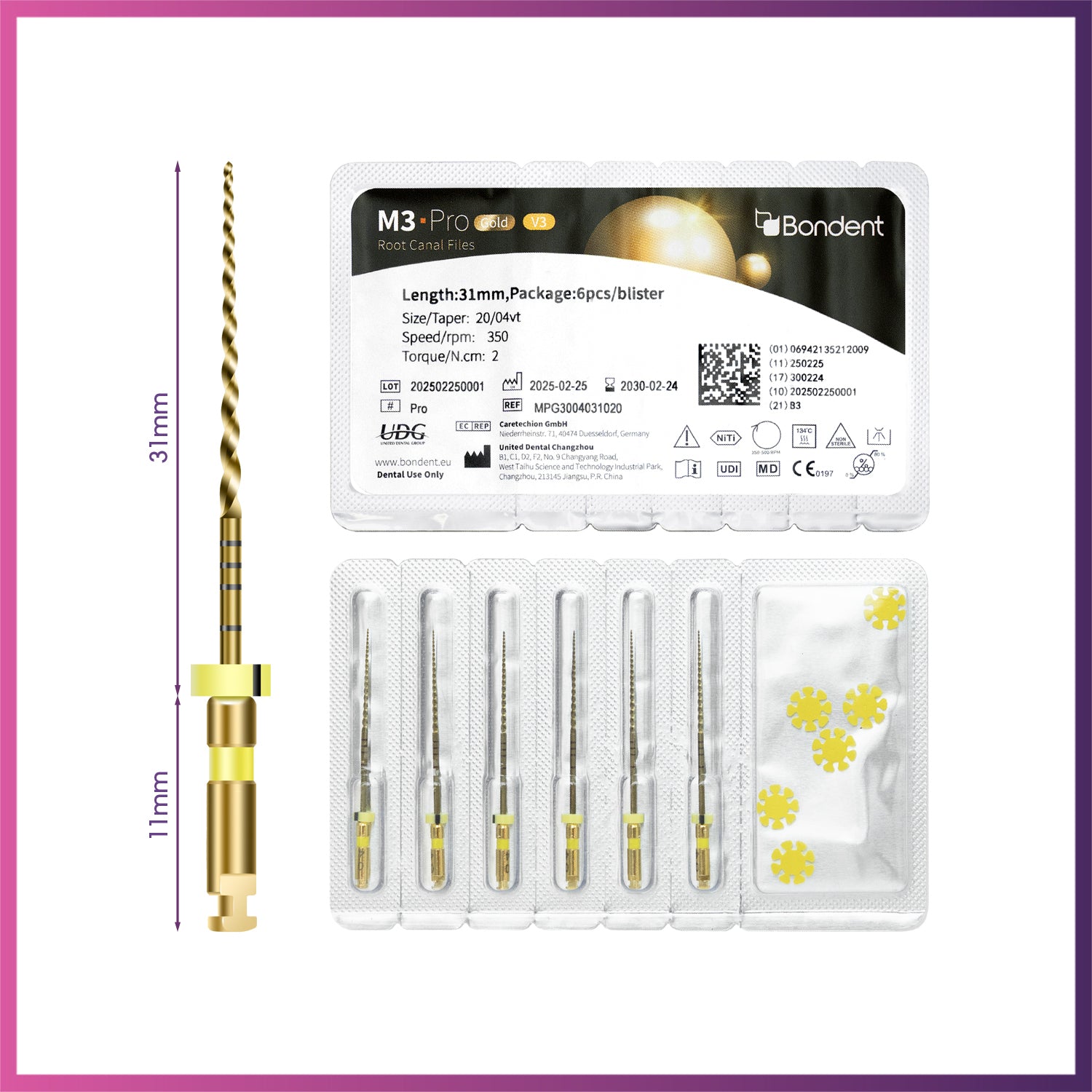 M3-Pro Gold™ - Rotary Files