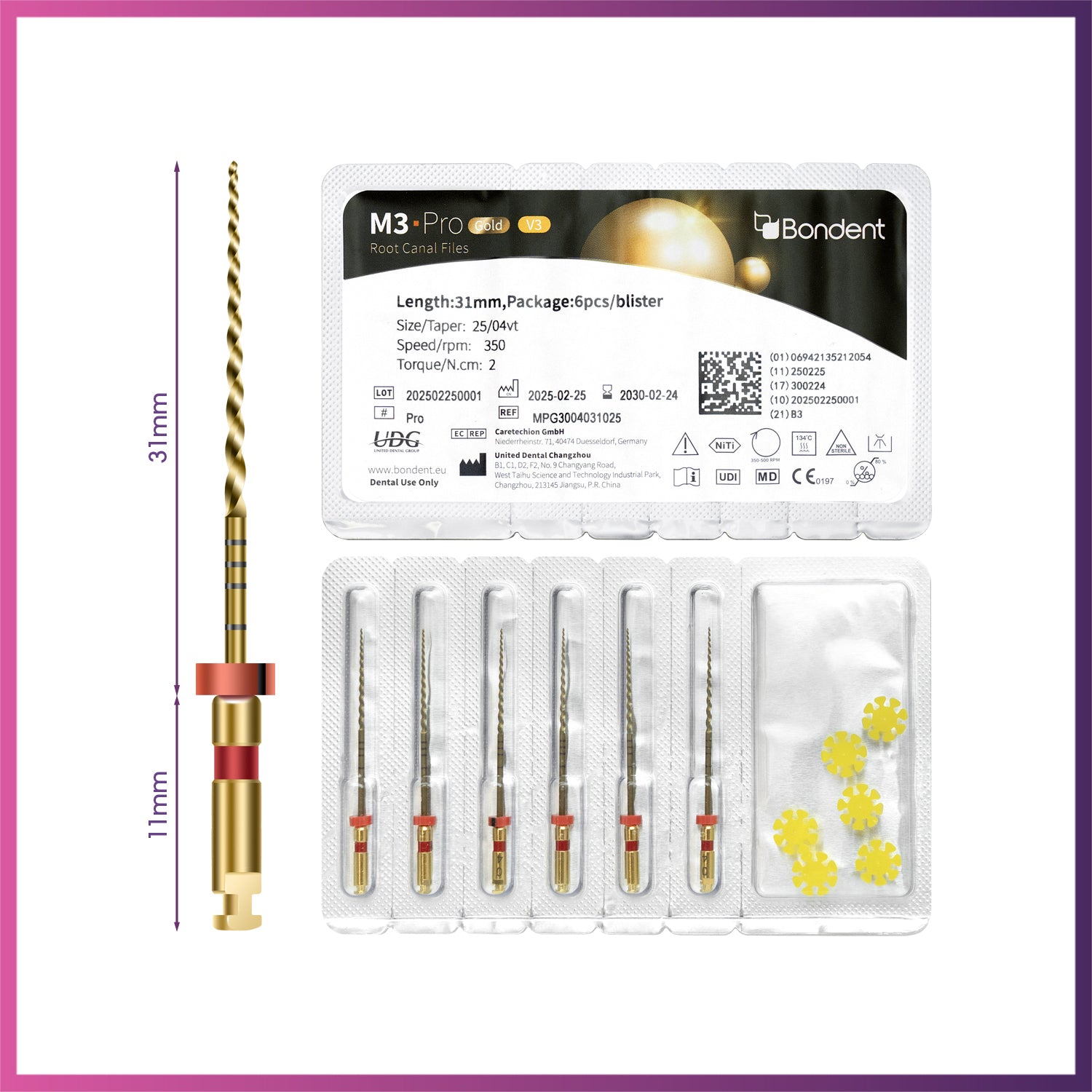 M3-Pro Gold™ - Rotary Files