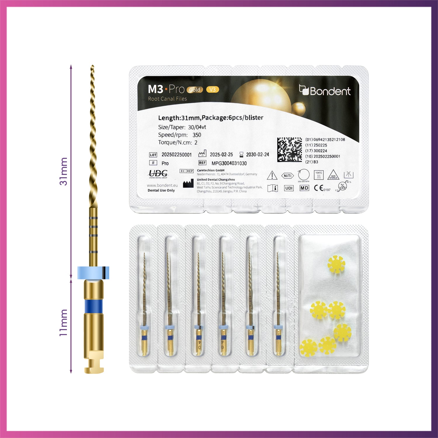 M3-Pro Gold™ - Rotary Files