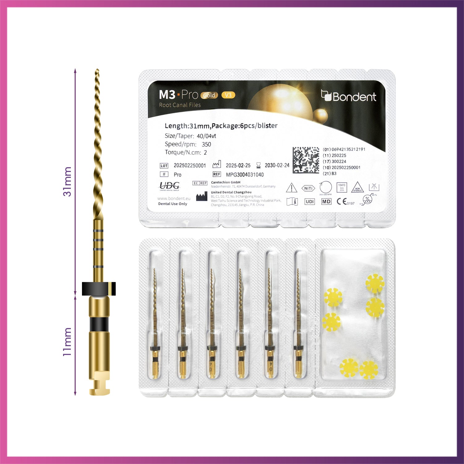 M3-Pro Gold™ - Rotary Files