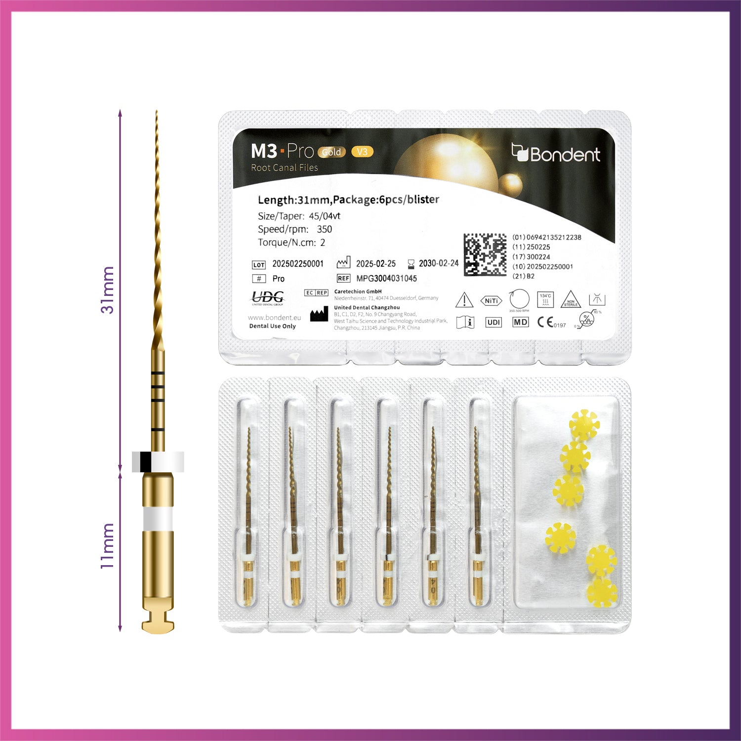 M3-Pro Gold™ - Rotary Files