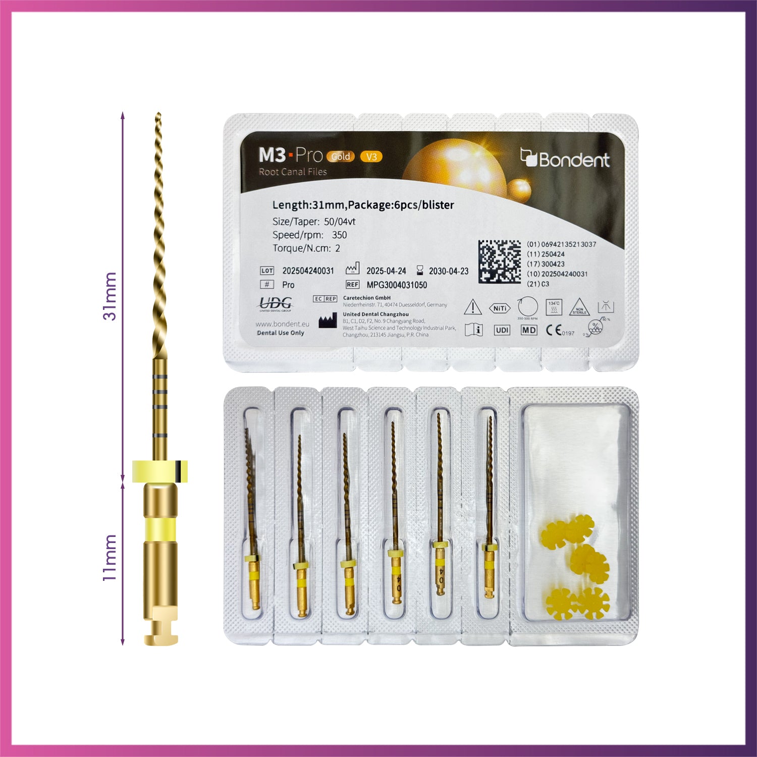 M3-Pro Gold™ - Rotary Files