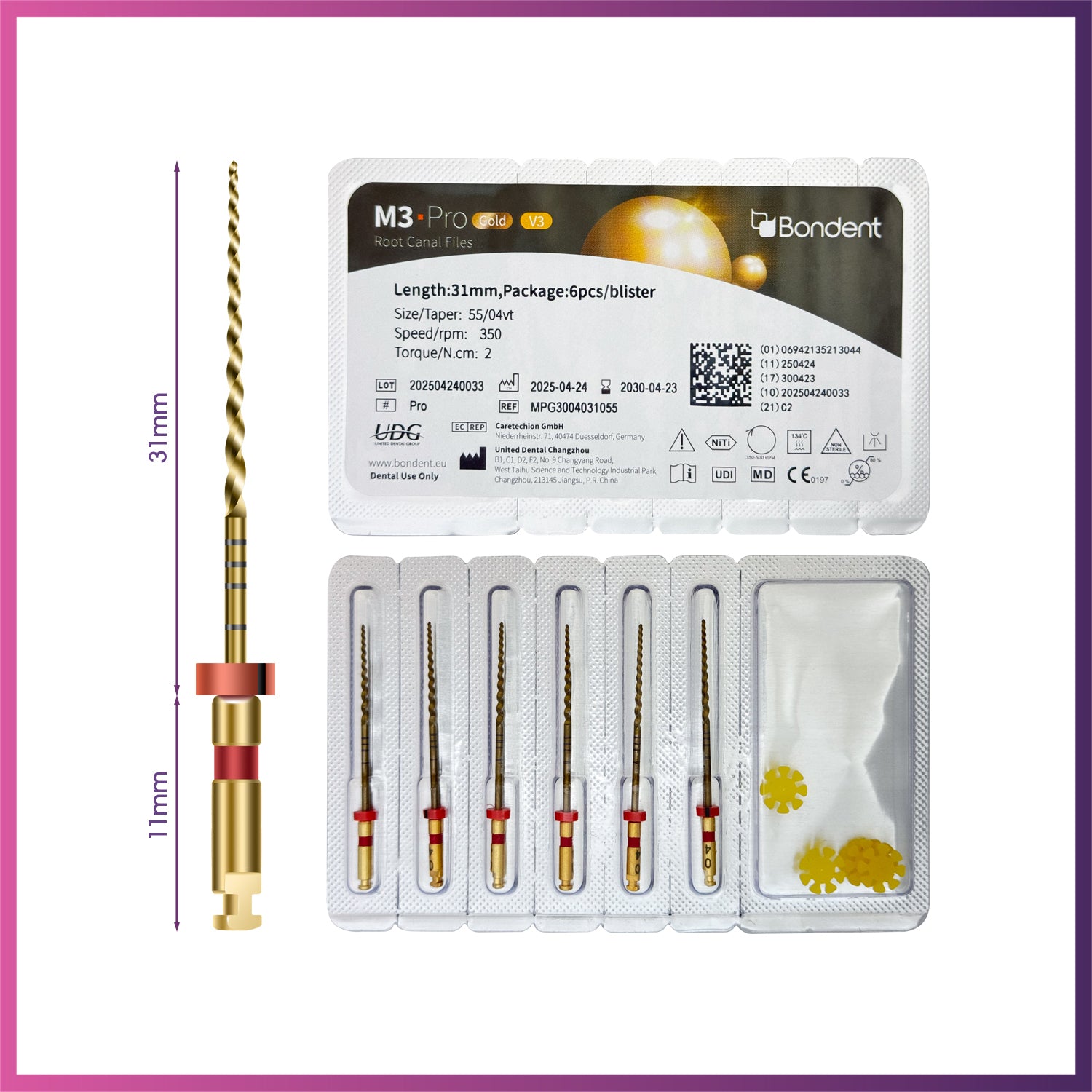 M3-Pro Gold™ - Rotary Files