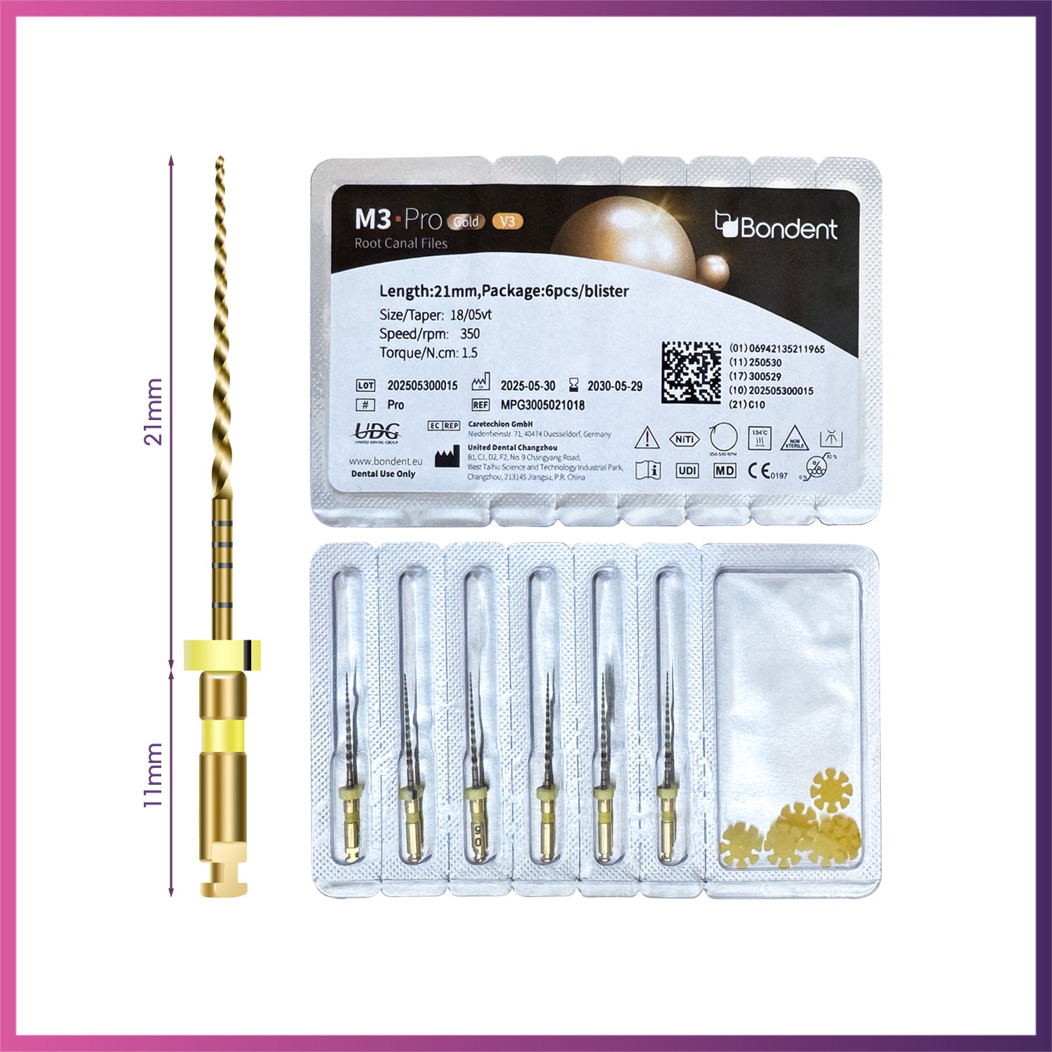 M3-Pro Gold™ - Rotary Files