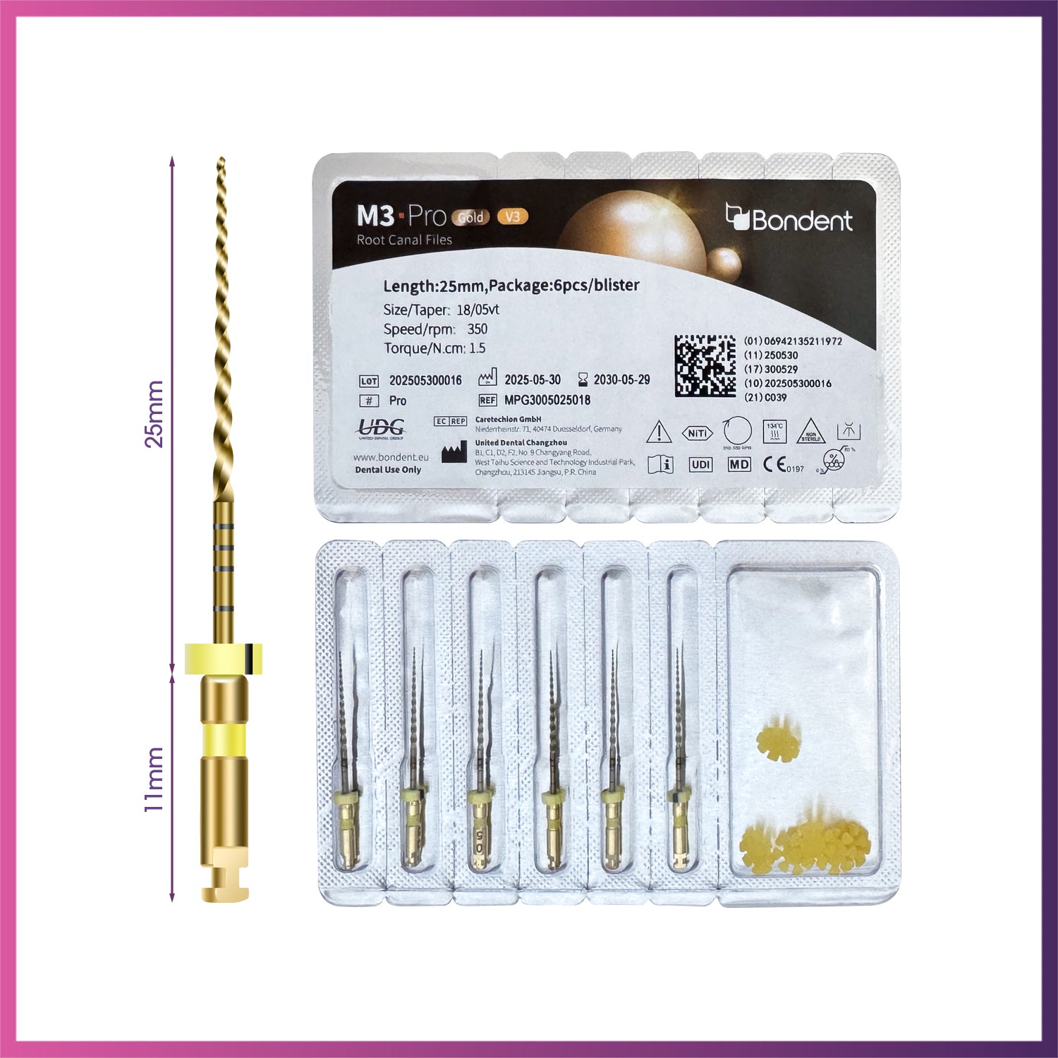 M3-Pro Gold™ - Rotary Files