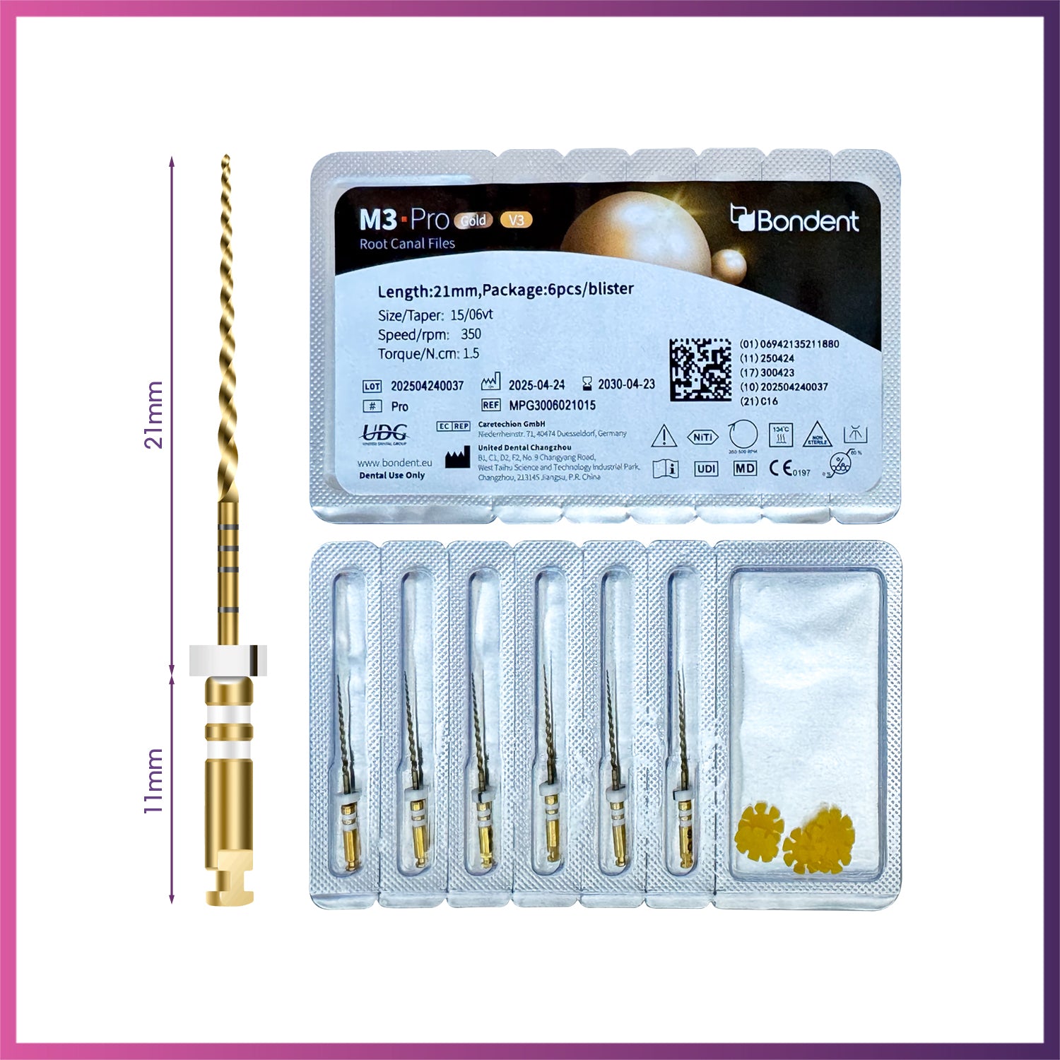 M3-Pro Gold™ - Rotary Files