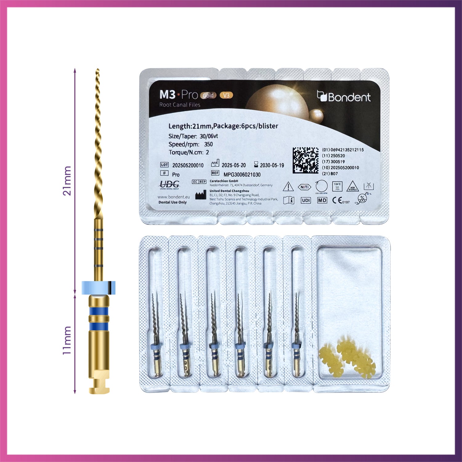 M3-Pro Gold™ - Rotary Files