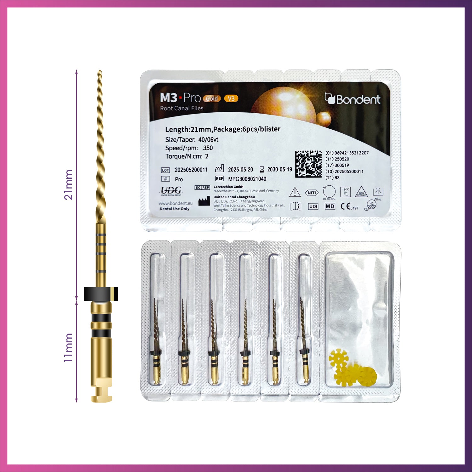 M3-Pro Gold™ - Rotary Files