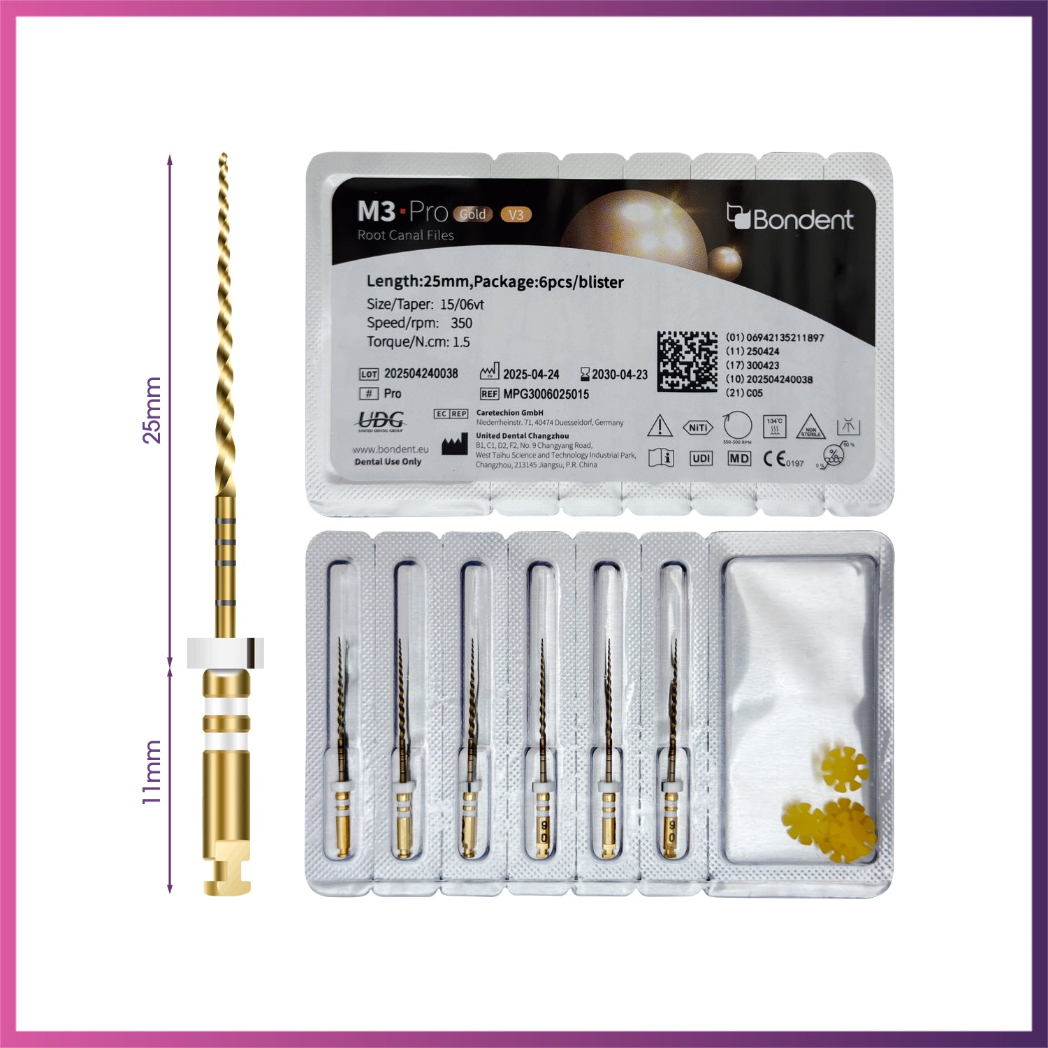 M3-Pro Gold™ - Rotary Files
