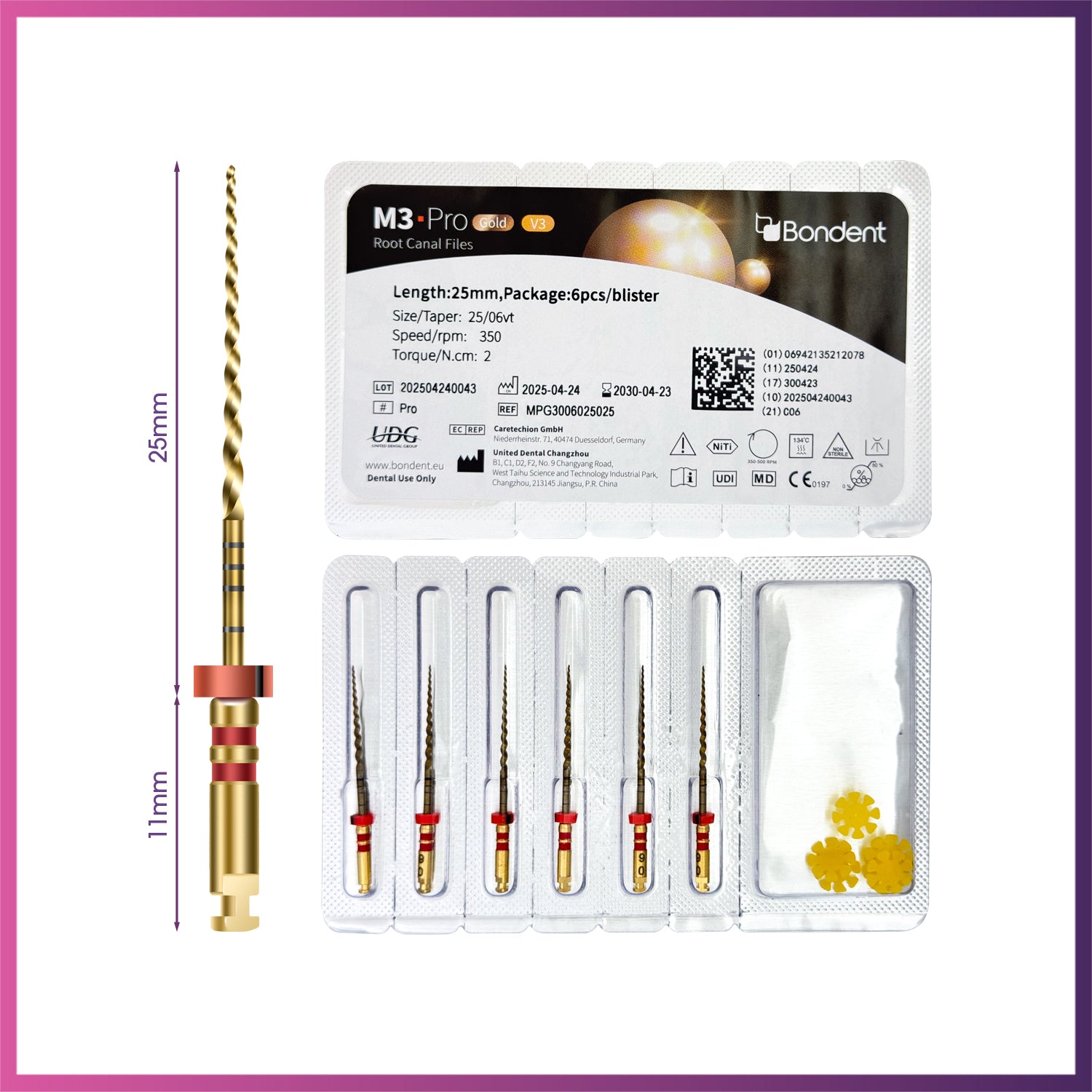 M3-Pro Gold™ - Rotary Files