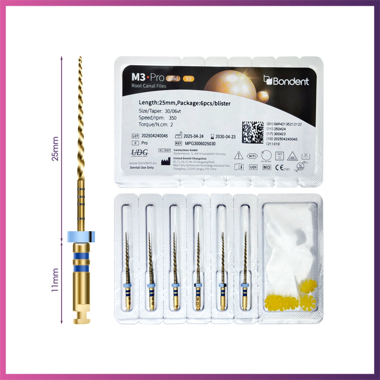 M3-Pro Gold™ - Rotary Files