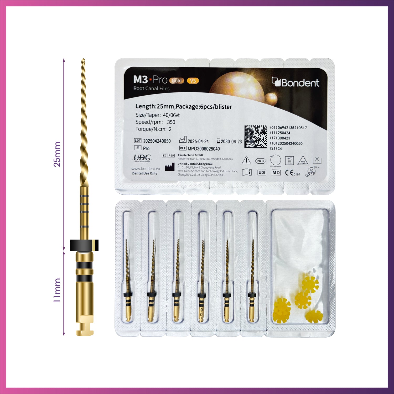 M3-Pro Gold™ - Rotary Files