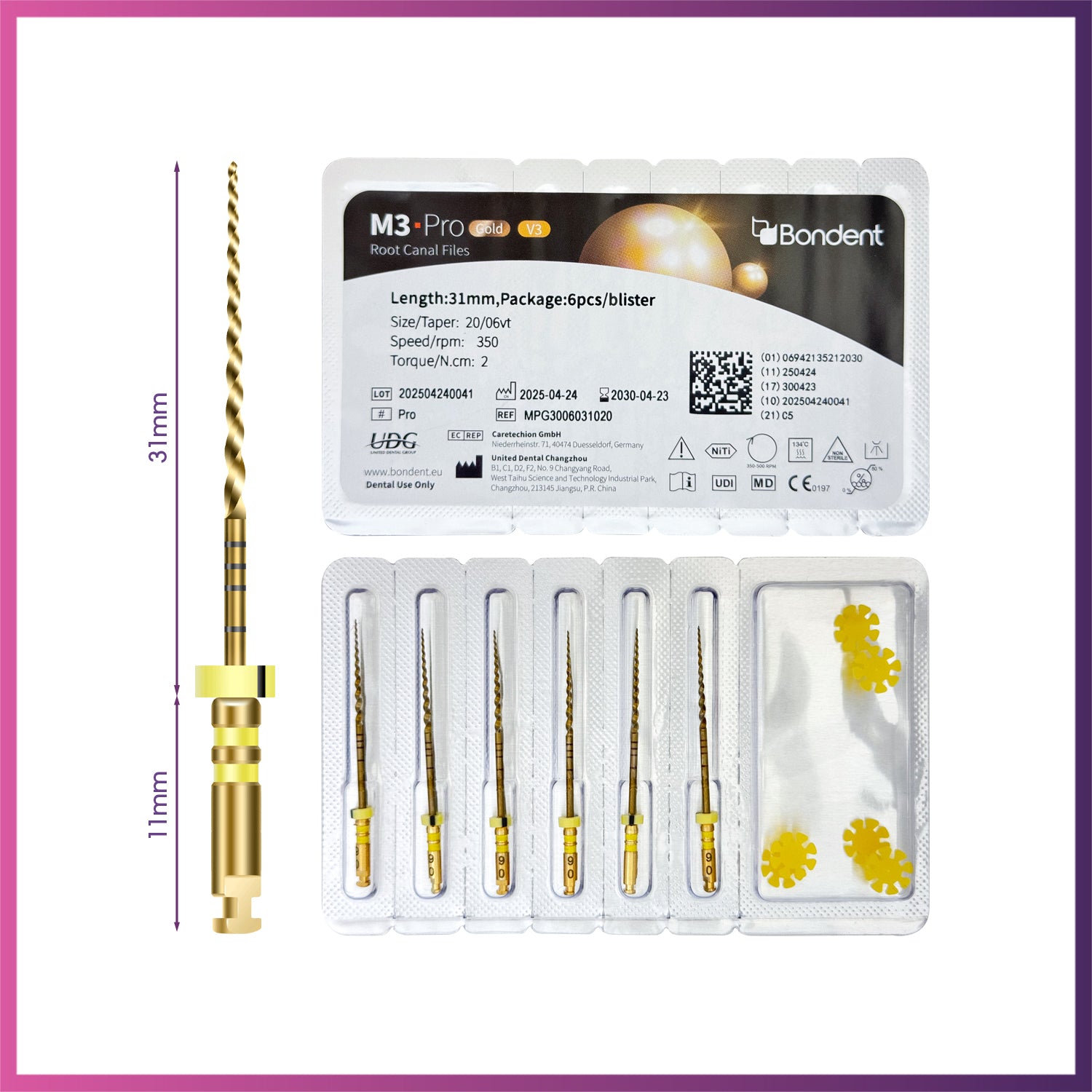 M3-Pro Gold™ - Rotary Files
