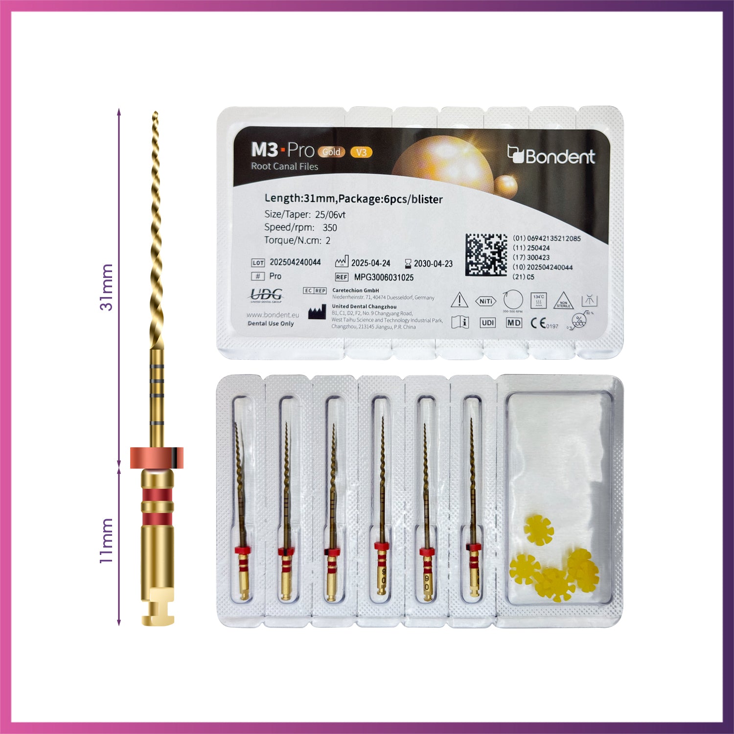 M3-Pro Gold™ - Rotary Files