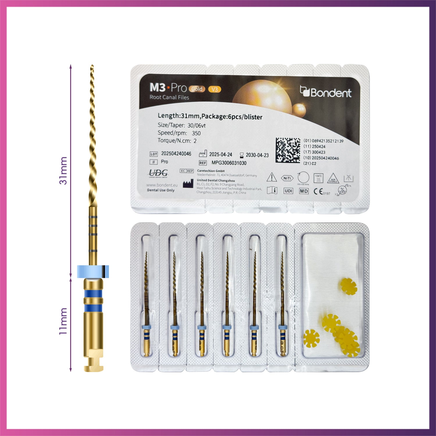 M3-Pro Gold™ - Rotary Files
