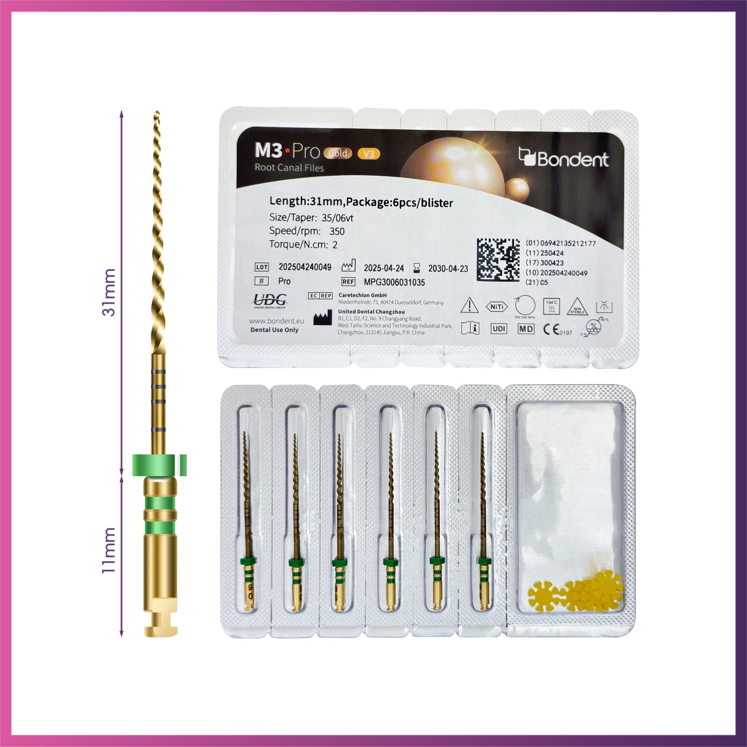 M3-Pro Gold™ - Rotary Files