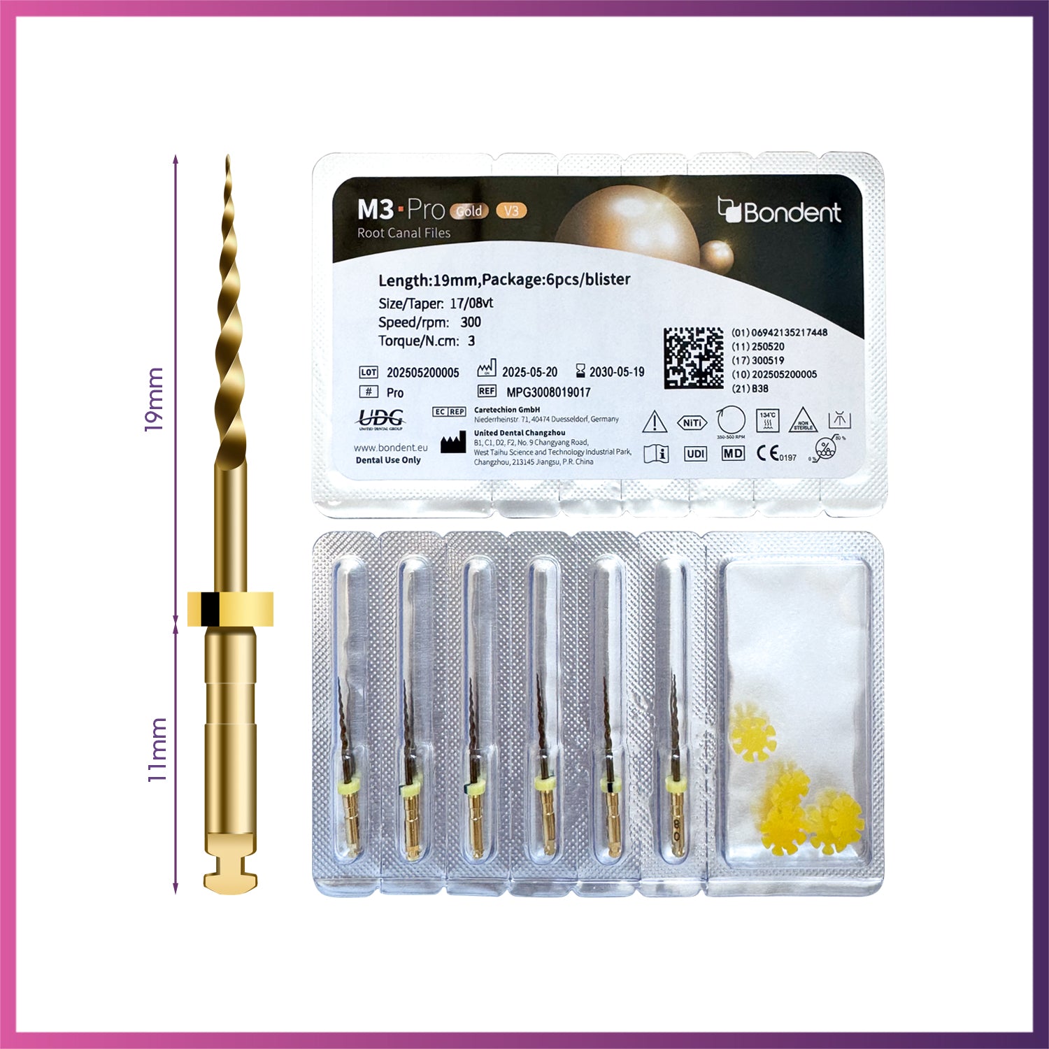 M3-Pro Gold™ Opener - Rotary Files