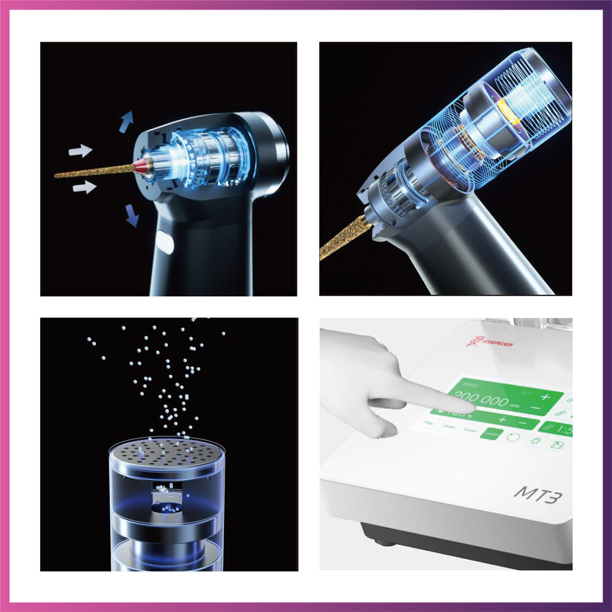 Woodpecker / DTE MT3 Dental Electric Motor + Handpiece